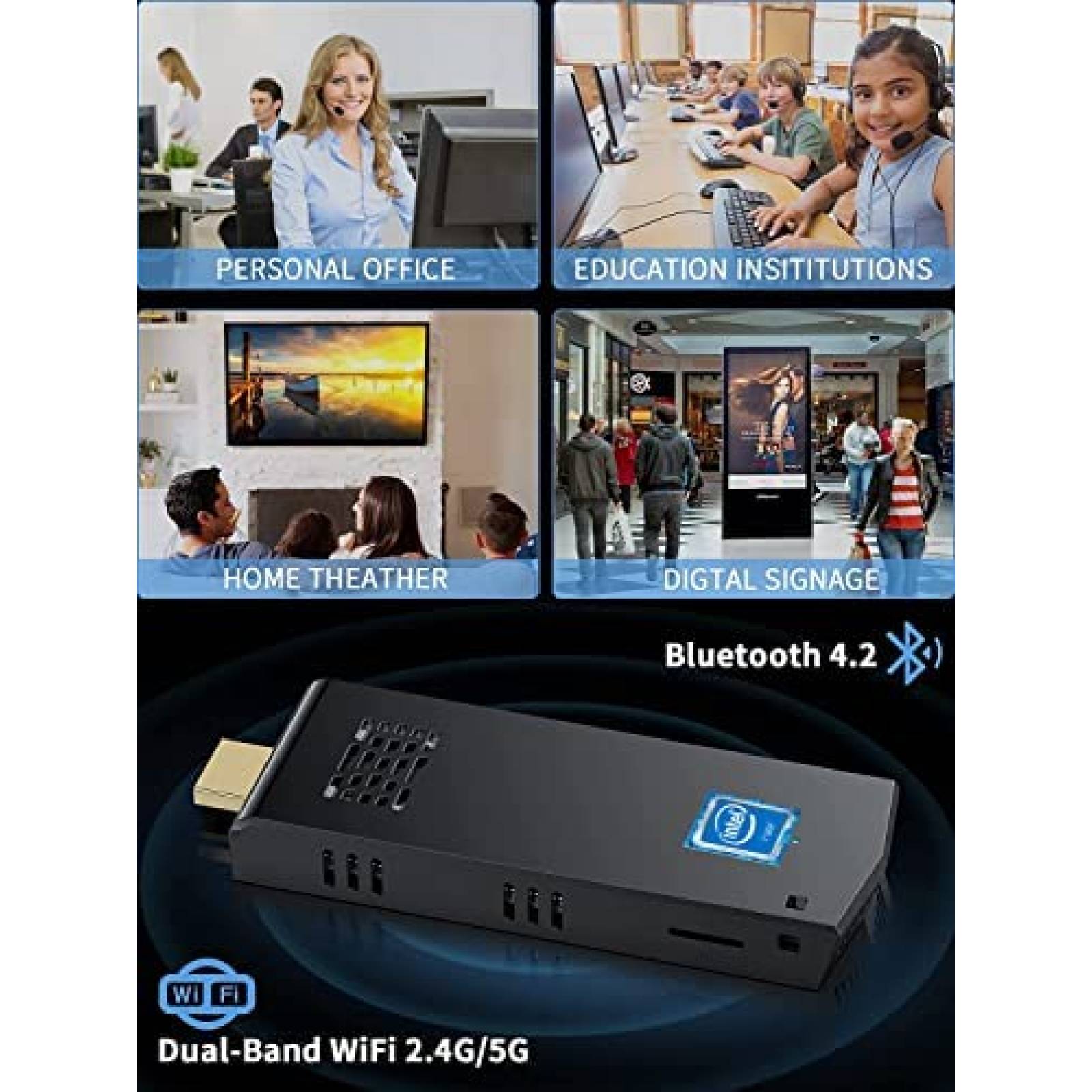 Mini PC OUVISLITE Intel Atom X5-Z8350 8GB 128GB -Negro