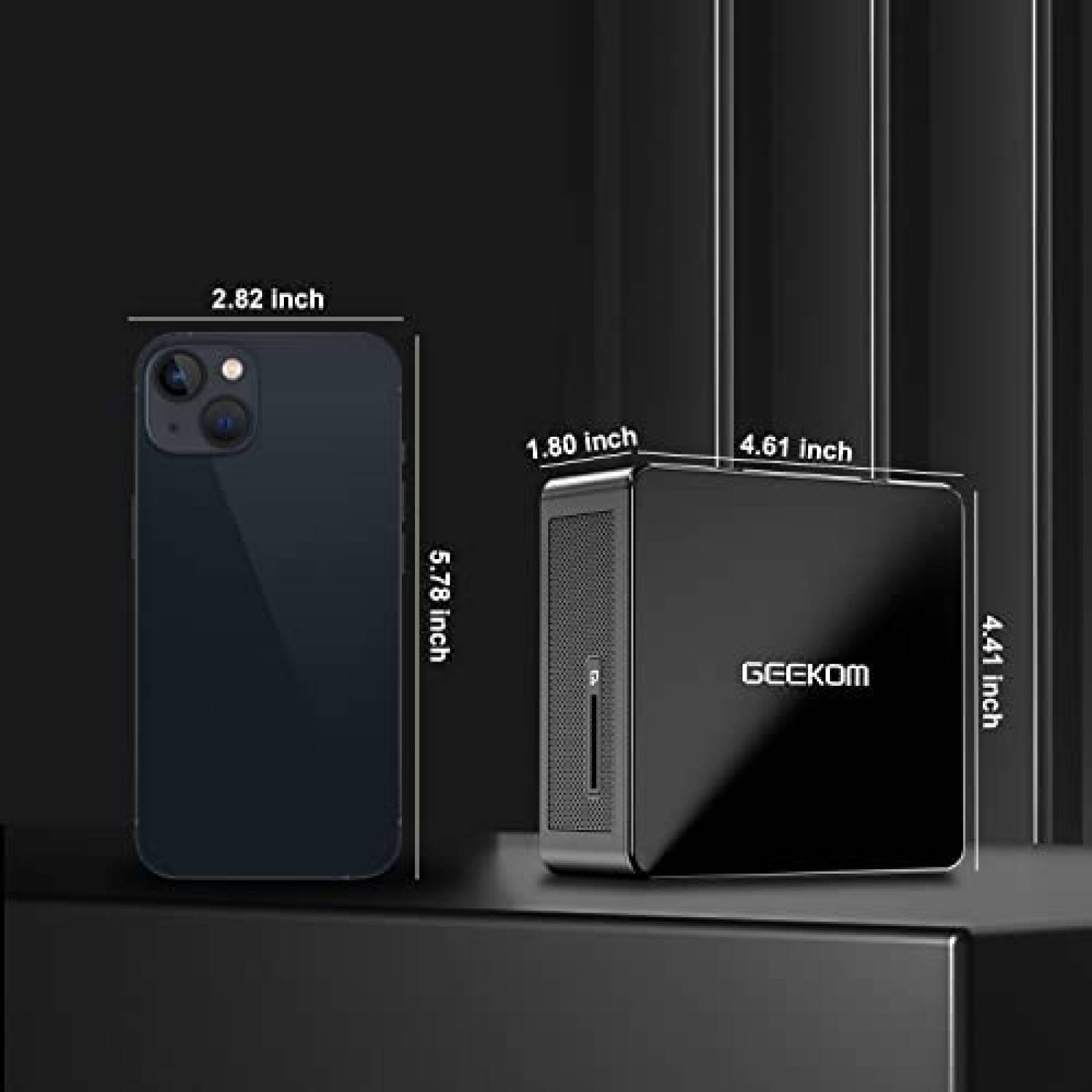 Mini PC GEEKOM IT8 Intel Core i3 8GB RAM 256GB SSD -Negro