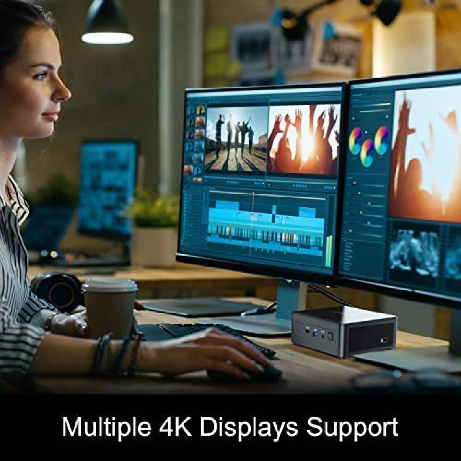 Mini PC GEEKOM IT8 Intel Core i3 8GB RAM 256GB SSD -Negro