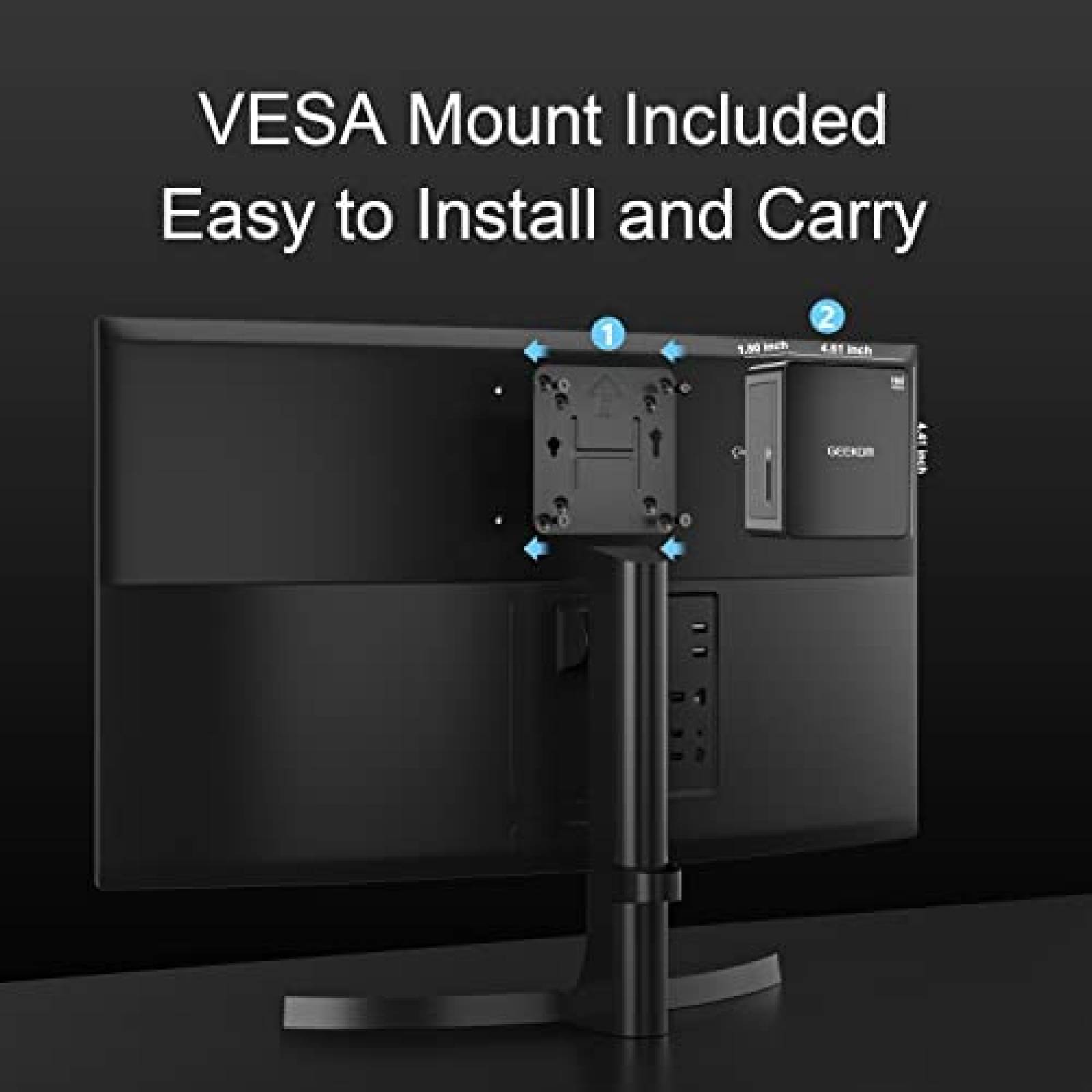 Mini PC GEEKOM IT8 Intel Core i3 8GB RAM 256GB SSD -Negro