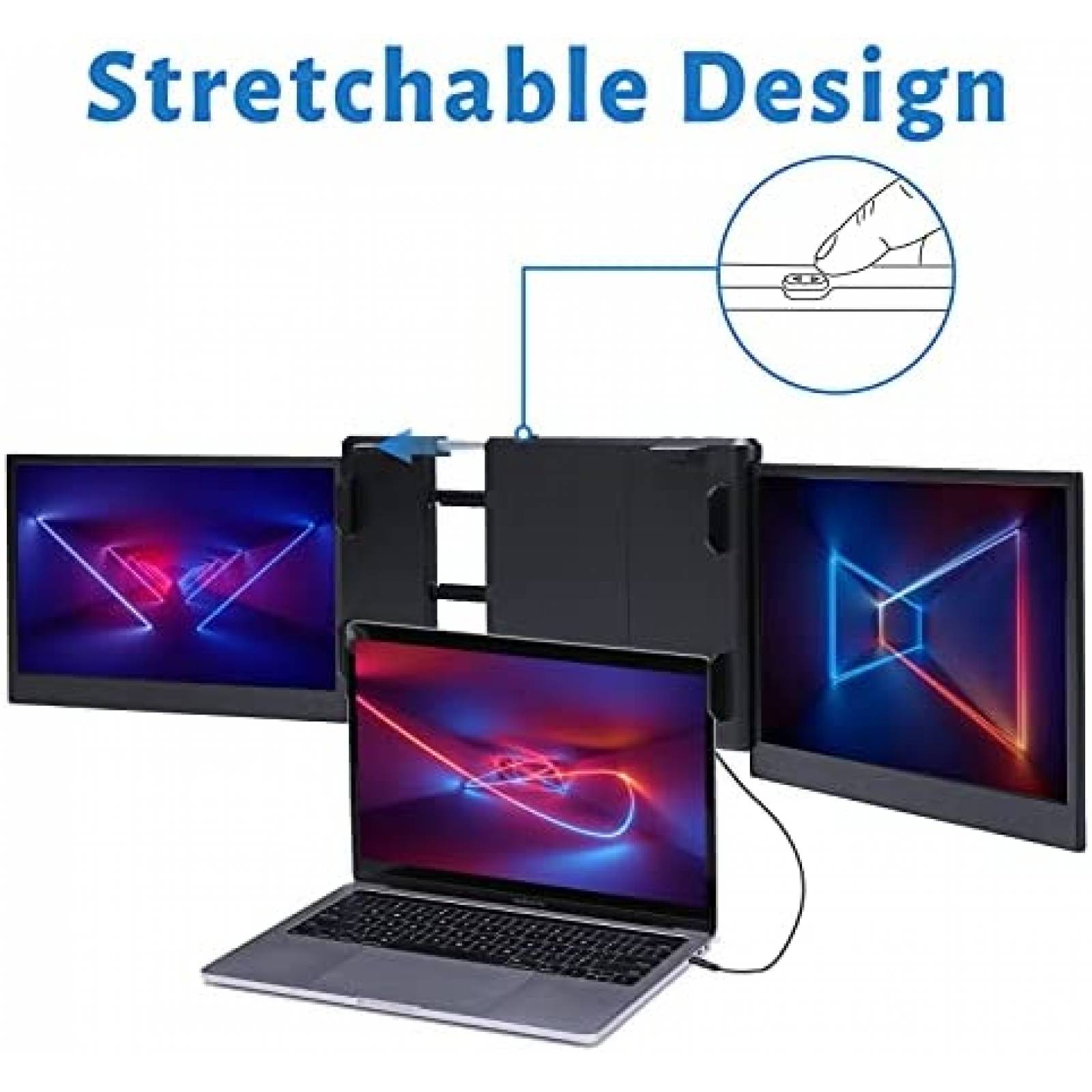 Monitor Para Laptop Gretutu 13.3'' Full HD IPS -Negro