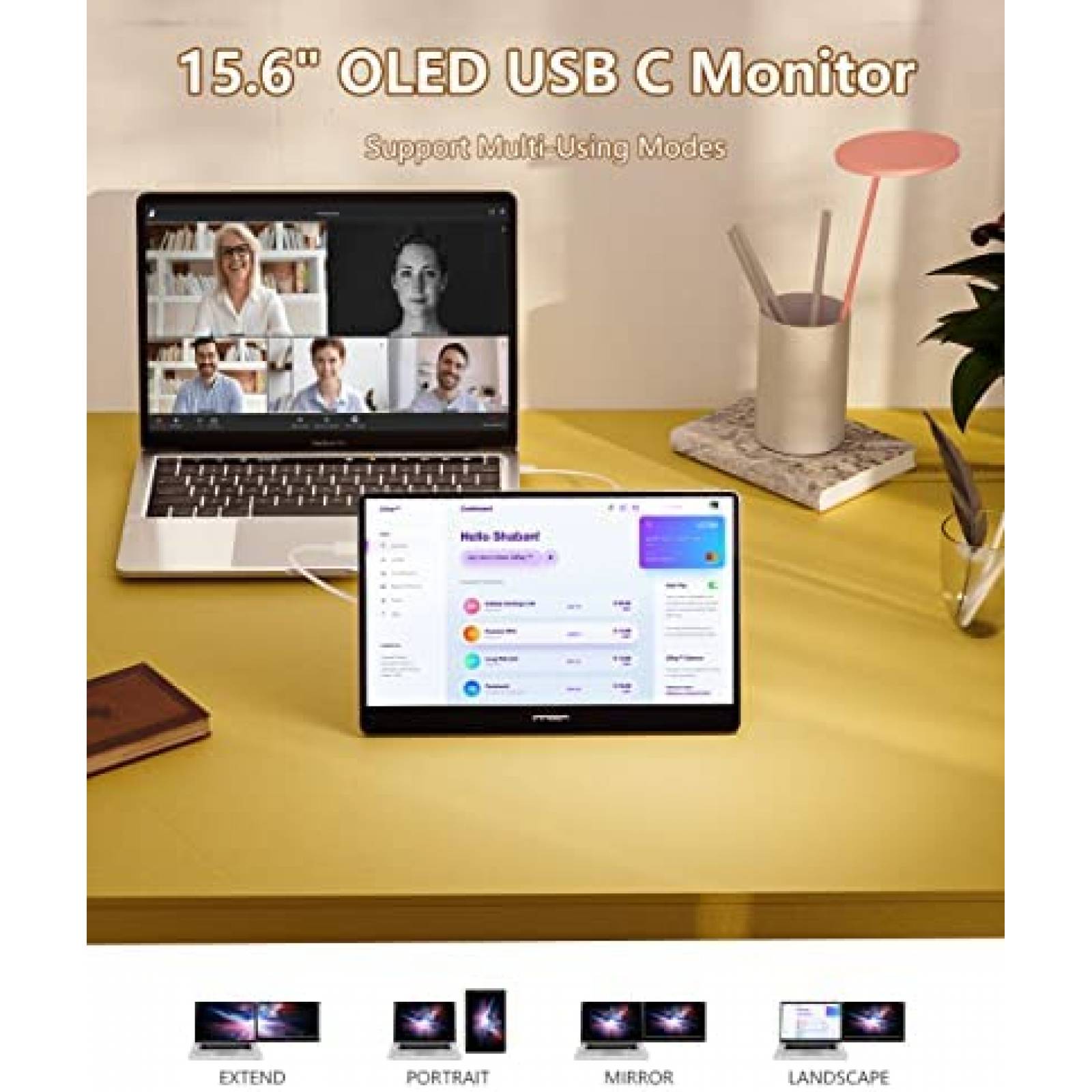 Monitor Portatil INNOCN 15.6'' 1080P FHD HDR -Negro