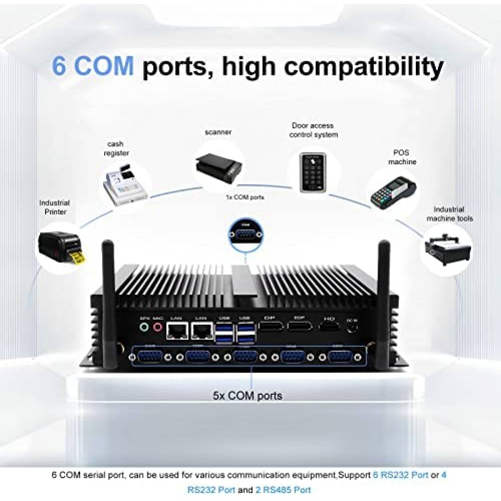 Mini PC WEIDIAN Intel Core i7 8GB RAM 256GB SSD -Negro