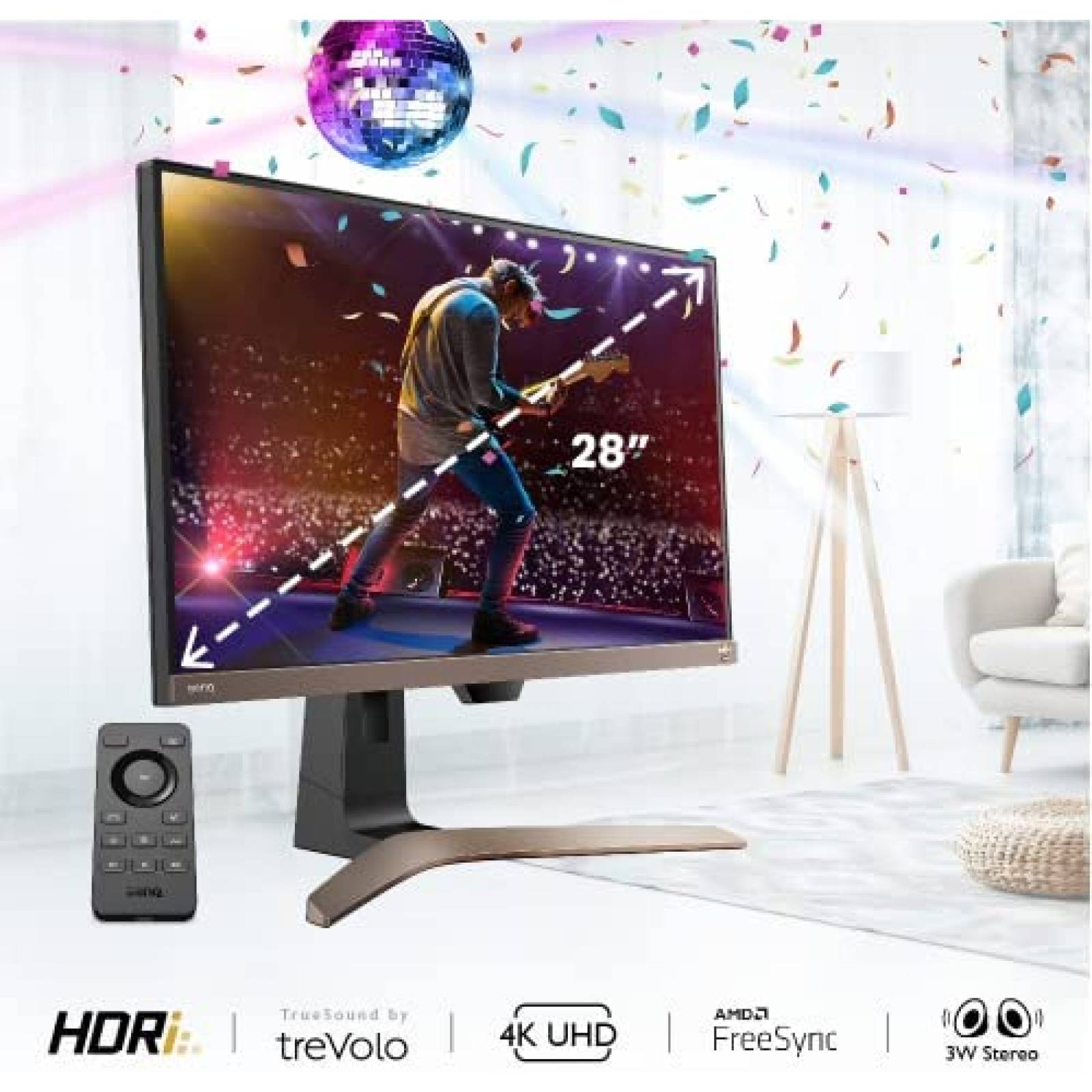 Monitor BenQ 28'' 4K IPS HDR 60Hz 3840x2160-Cafe