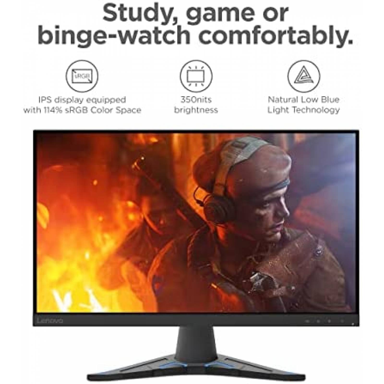 Monitor Gamer Lenovo 23.8'' QHD 100Hz AMD Radeon FreeSync