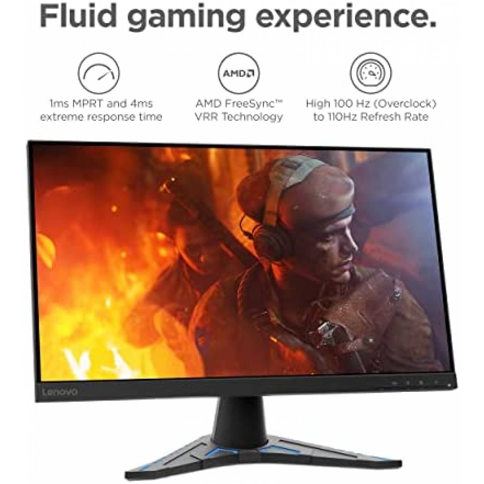 Monitor Gamer Lenovo 23.8'' QHD 100Hz AMD Radeon FreeSync