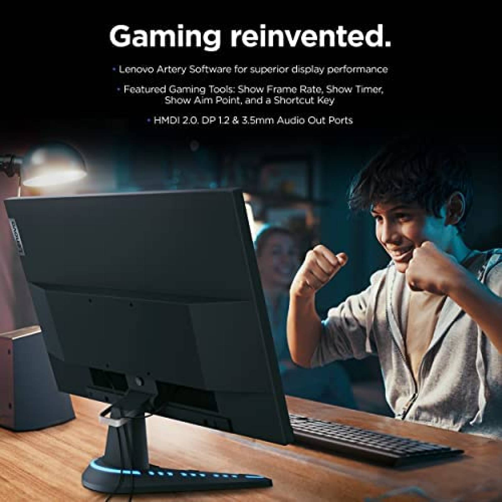 Monitor Gamer Lenovo 23.8'' QHD 100Hz AMD Radeon FreeSync