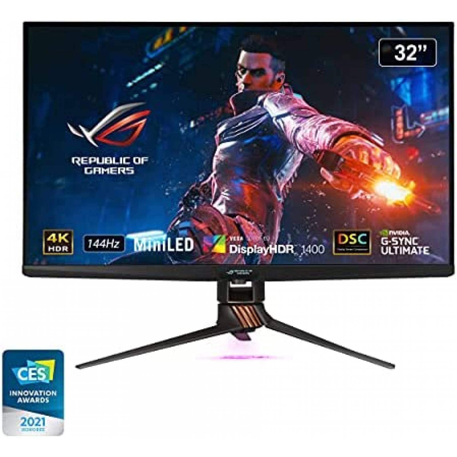 Monitor Gamer ASUS ROG Swift 32'' 4K 144Hz Mini LED -Negro
