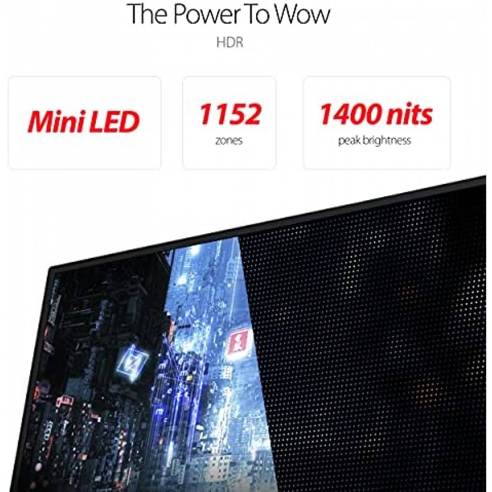 Monitor Gamer ASUS ROG Swift 32'' 4K 144Hz Mini LED -Negro