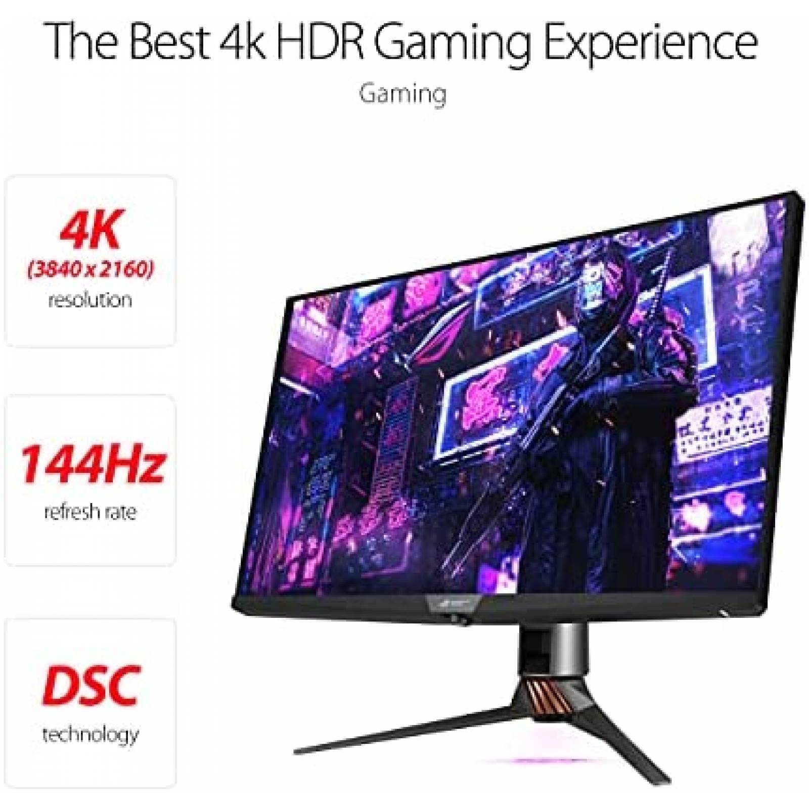 Monitor Gamer ASUS ROG Swift 32'' 4K 144Hz Mini LED -Negro