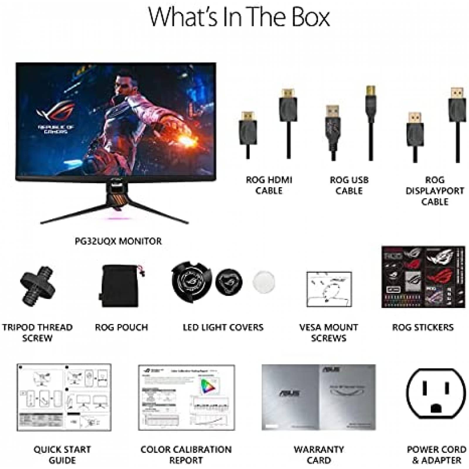 Monitor Gamer ASUS ROG Swift 32'' 4K 144Hz Mini LED -Negro