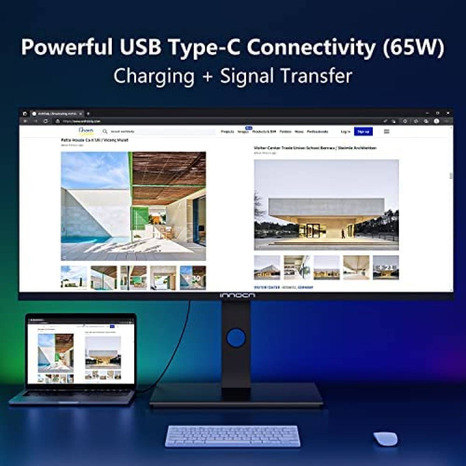 Monitor INNOCN 34'' WQHD 3440x1440 75Hz USB C -Negro