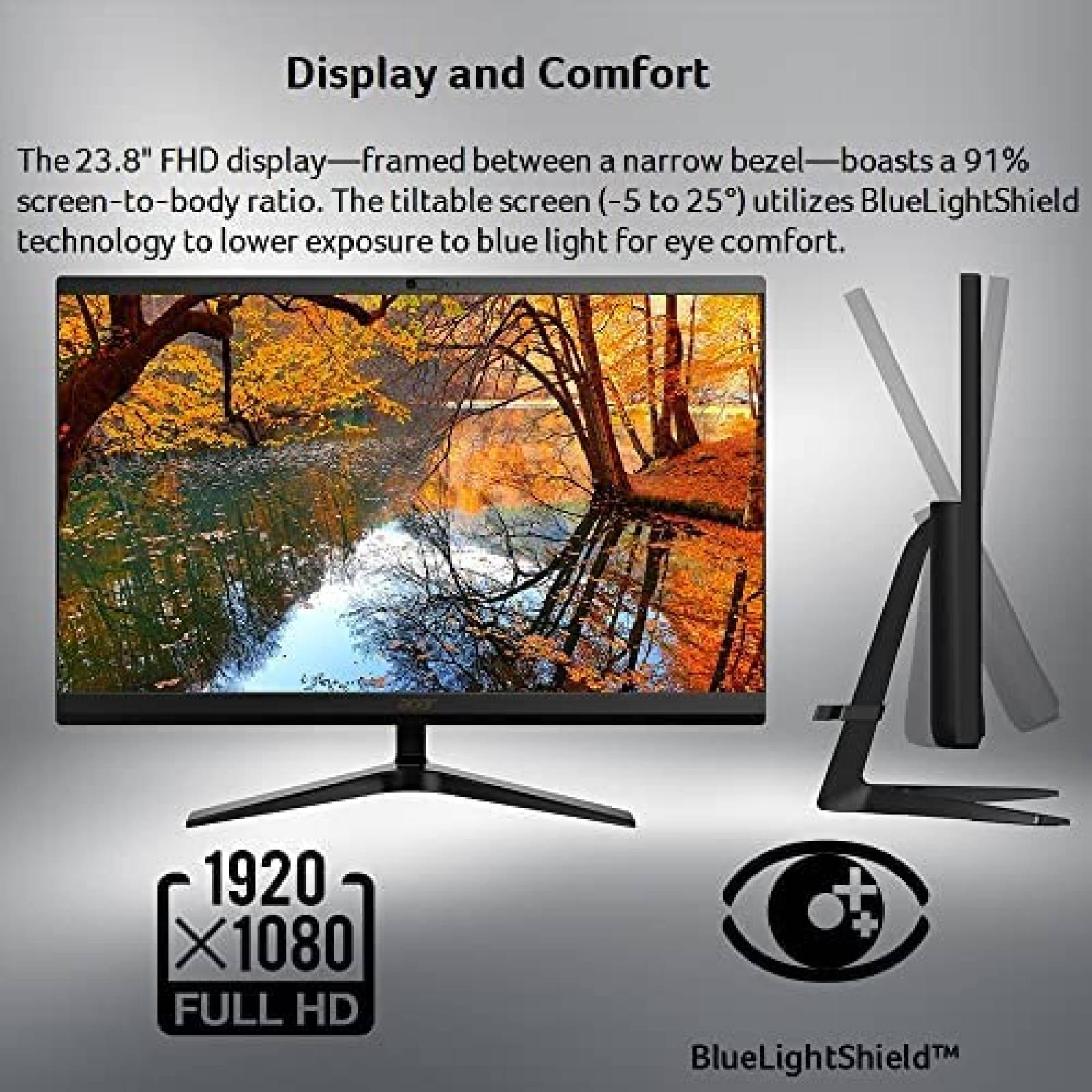 Desktop Todo en Uno Acer Aspire 23.8" HD i5 8GB 512GB Win 11