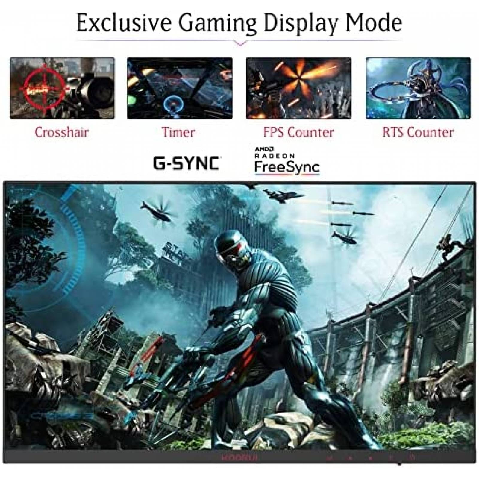 Monitor KOORUI 24 Pulgadas FHD 1080P 165 MHZ -Negro