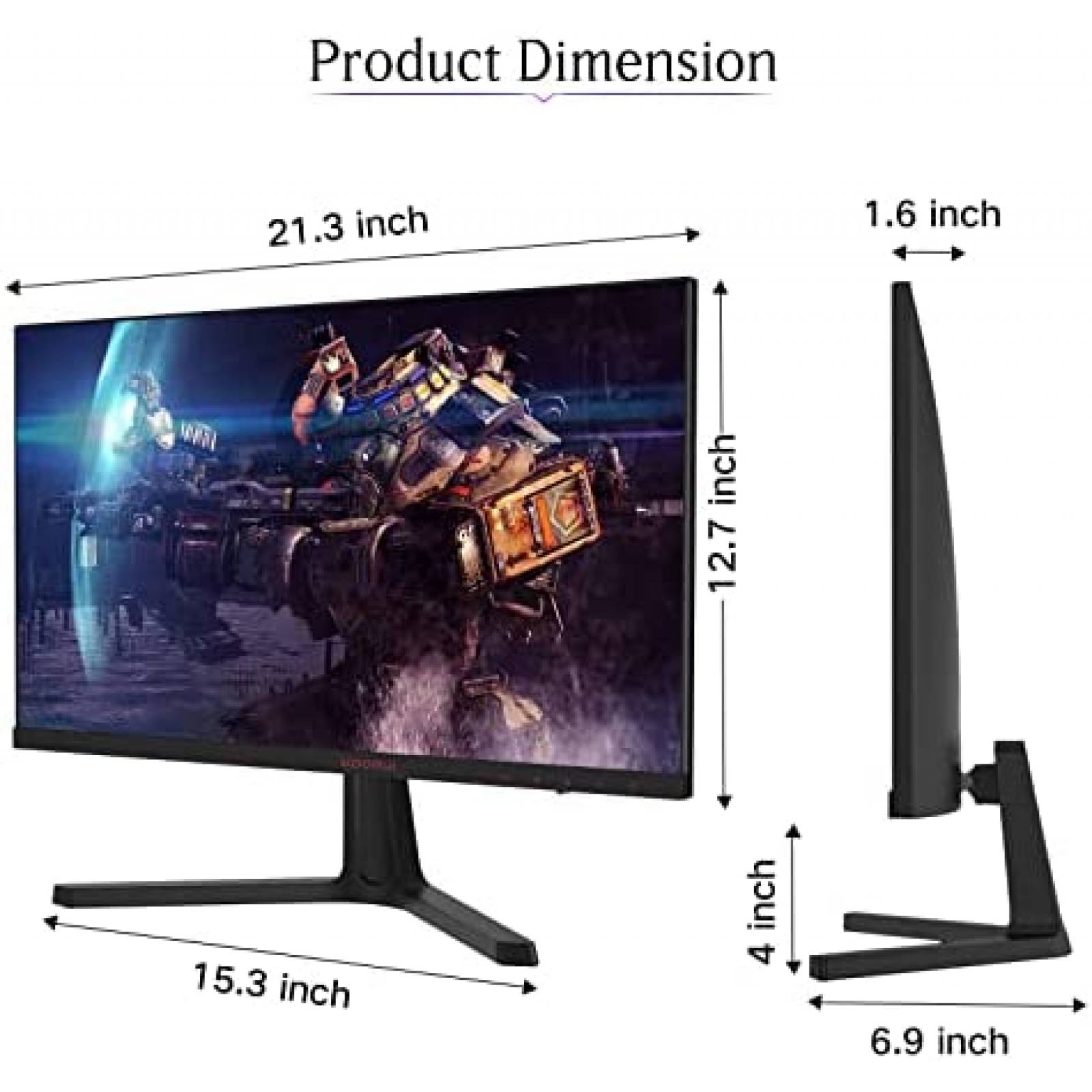 Monitor KOORUI 24 Pulgadas FHD 1080P 165 MHZ -Negro