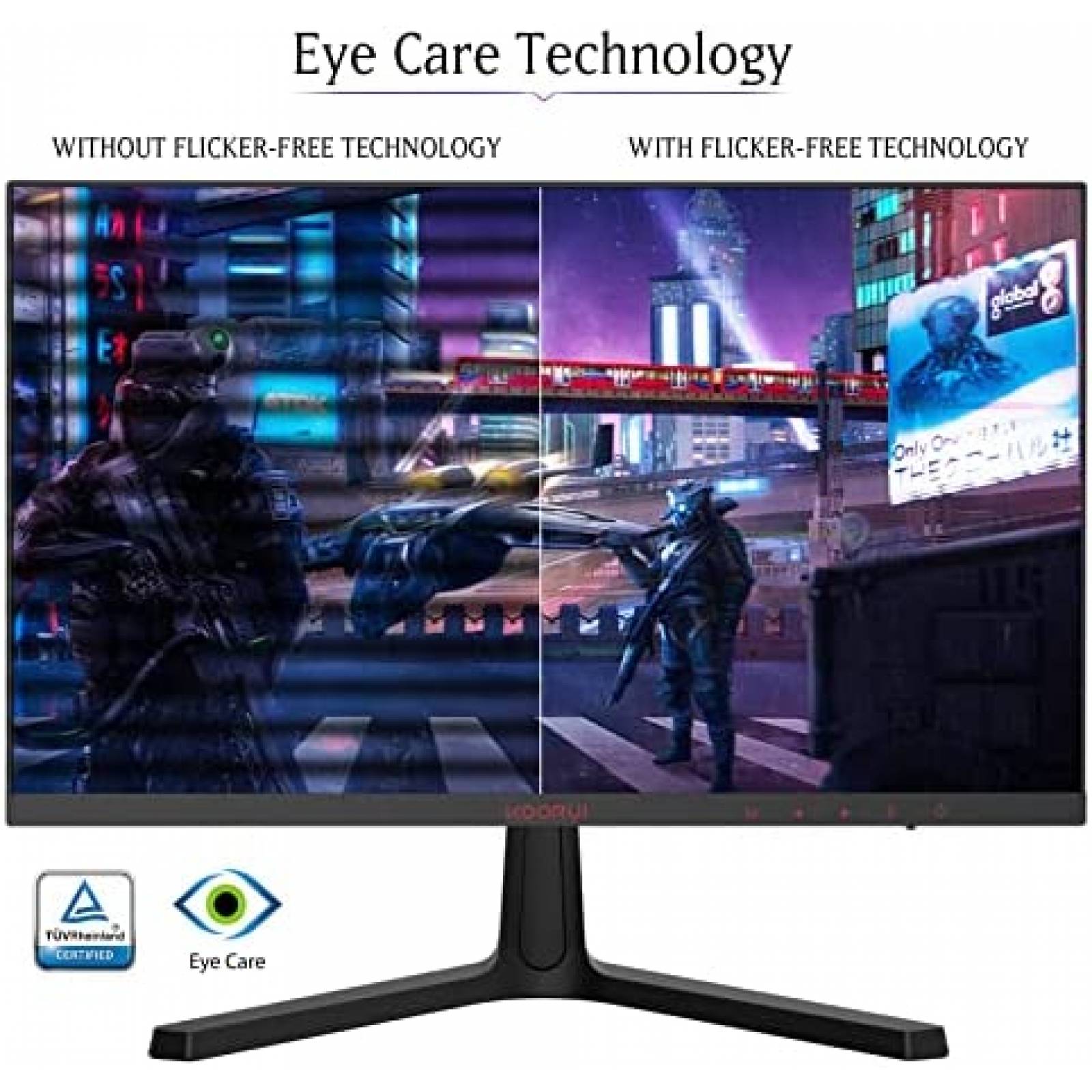 Monitor KOORUI 24 Pulgadas FHD 1080P 165 MHZ -Negro