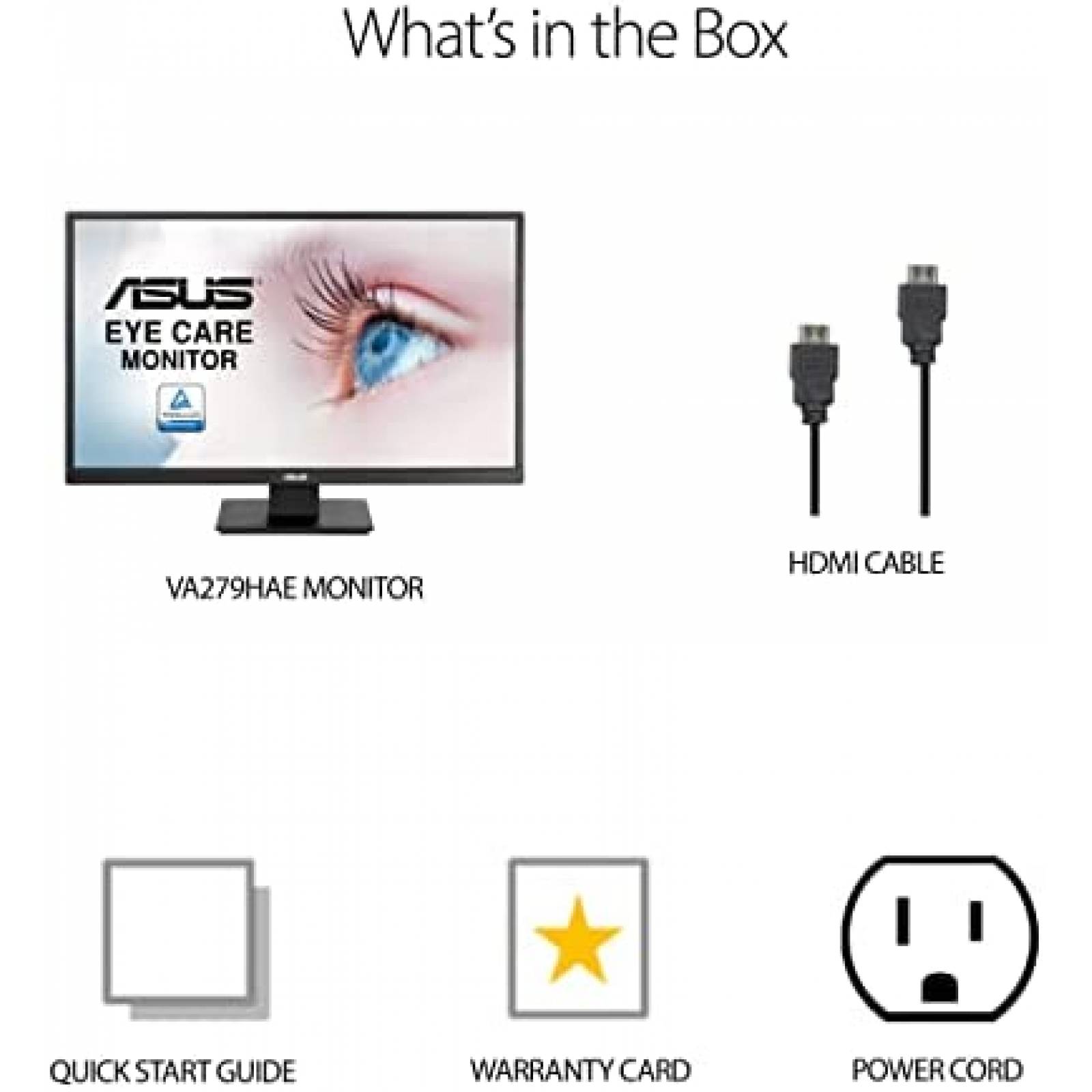 Monitor ASUS 27 Pulgadas Full HD Bajo Azul HDMI VGA -Negro