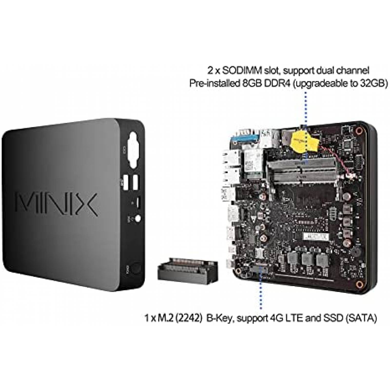 Mini PC Minix NGC-5 i5 8GB 256GB SSD W10 Pro -Negro