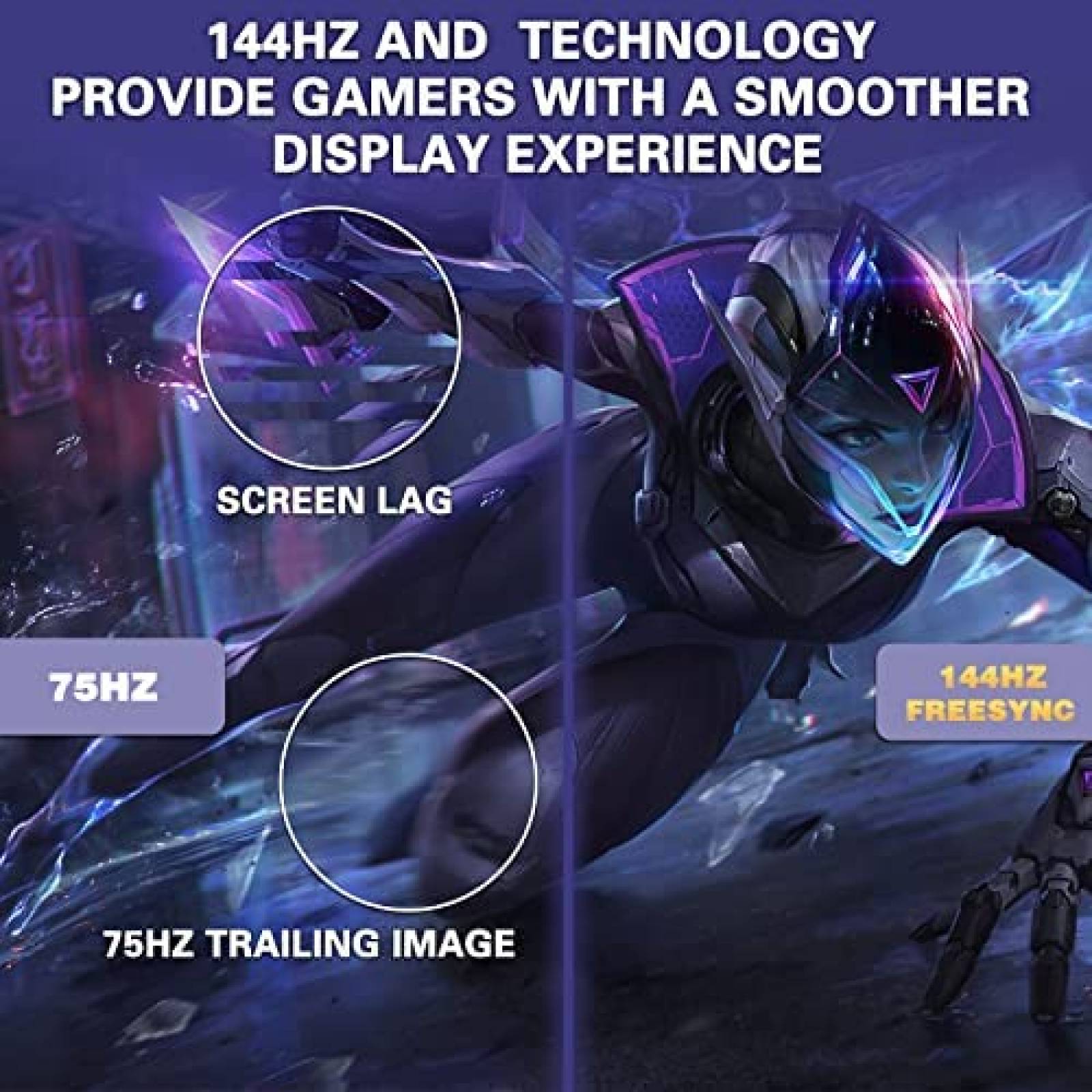 Monitor Gamer Curvo CRUA 27'' QHD 144Hz 2ms 99%sRGB -Negro