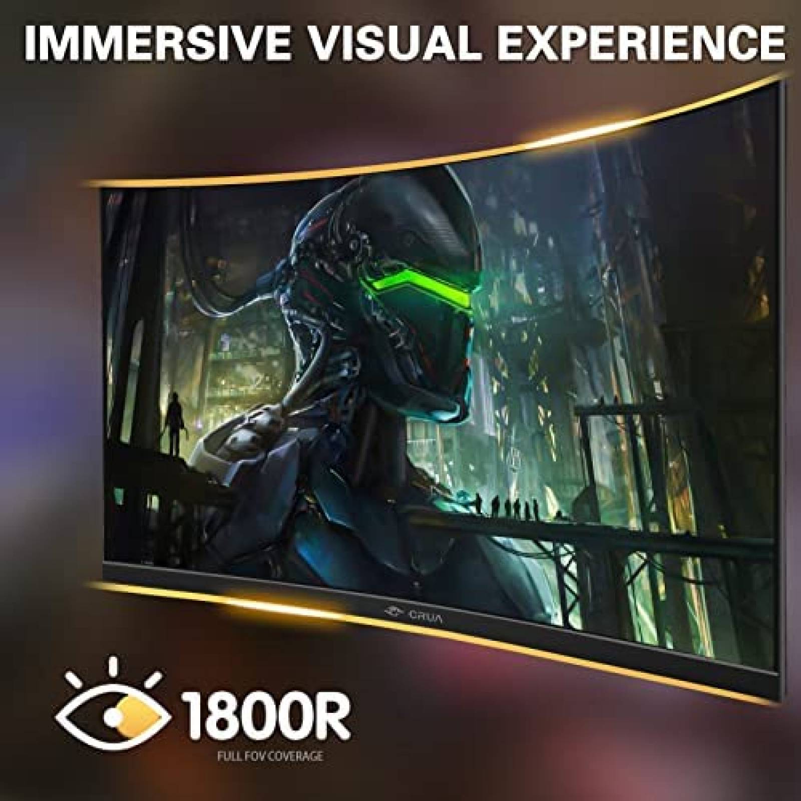 Monitor Gamer Curvo CRUA 27'' QHD 144Hz 2ms 99%sRGB -Negro