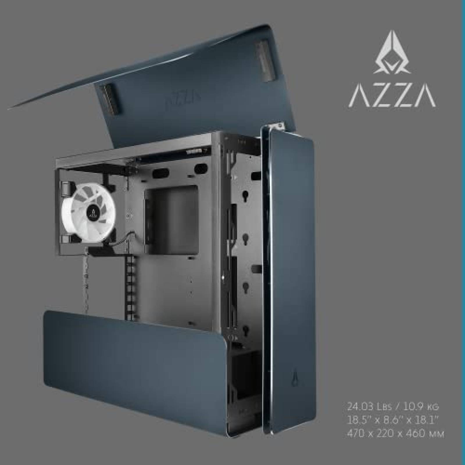 Gabinete AZZA ARGB de 120mm Radiador 360mm -Negro