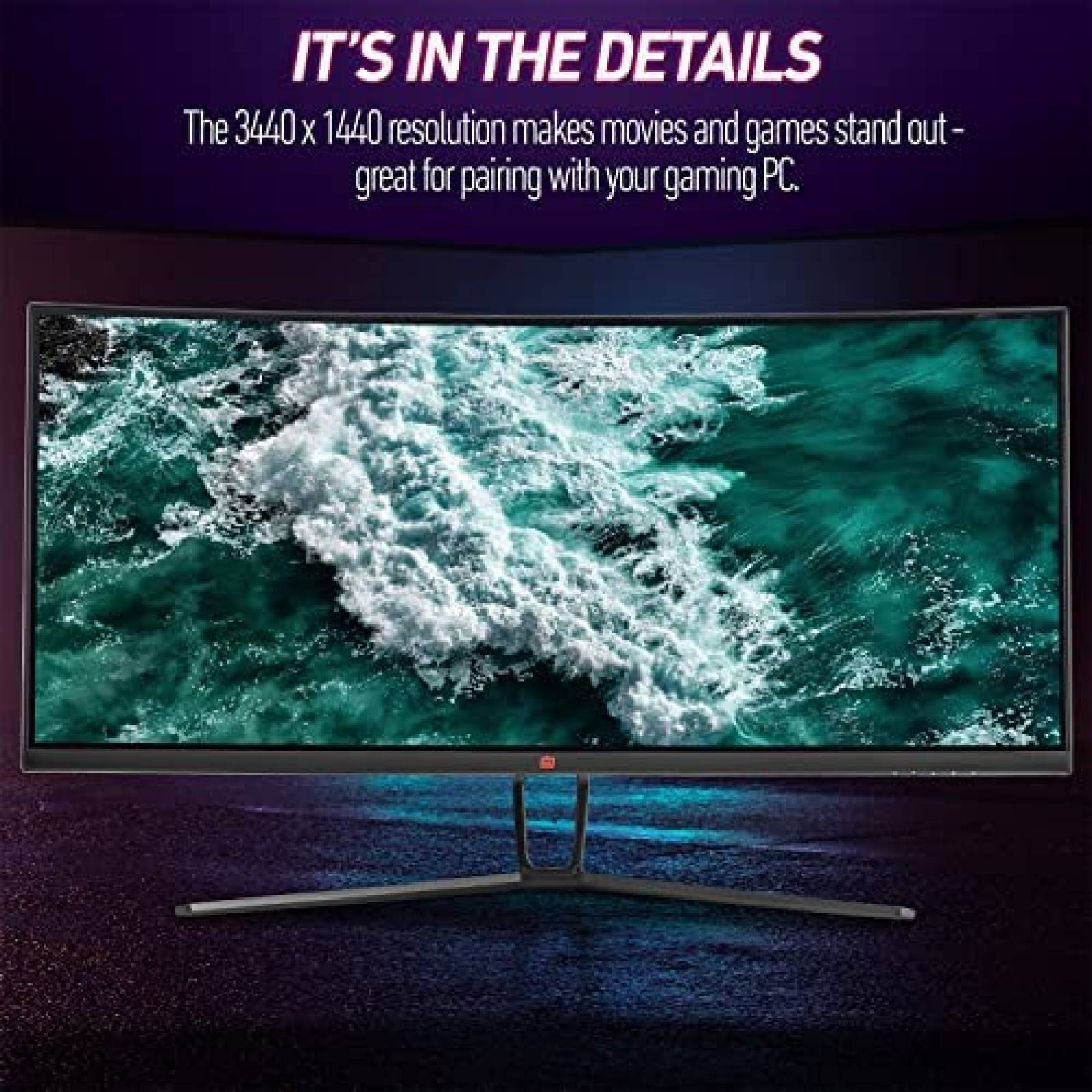 Monitor Gamer Curvo Deco Gear 35'' 3440x1440 120Hz 1ms