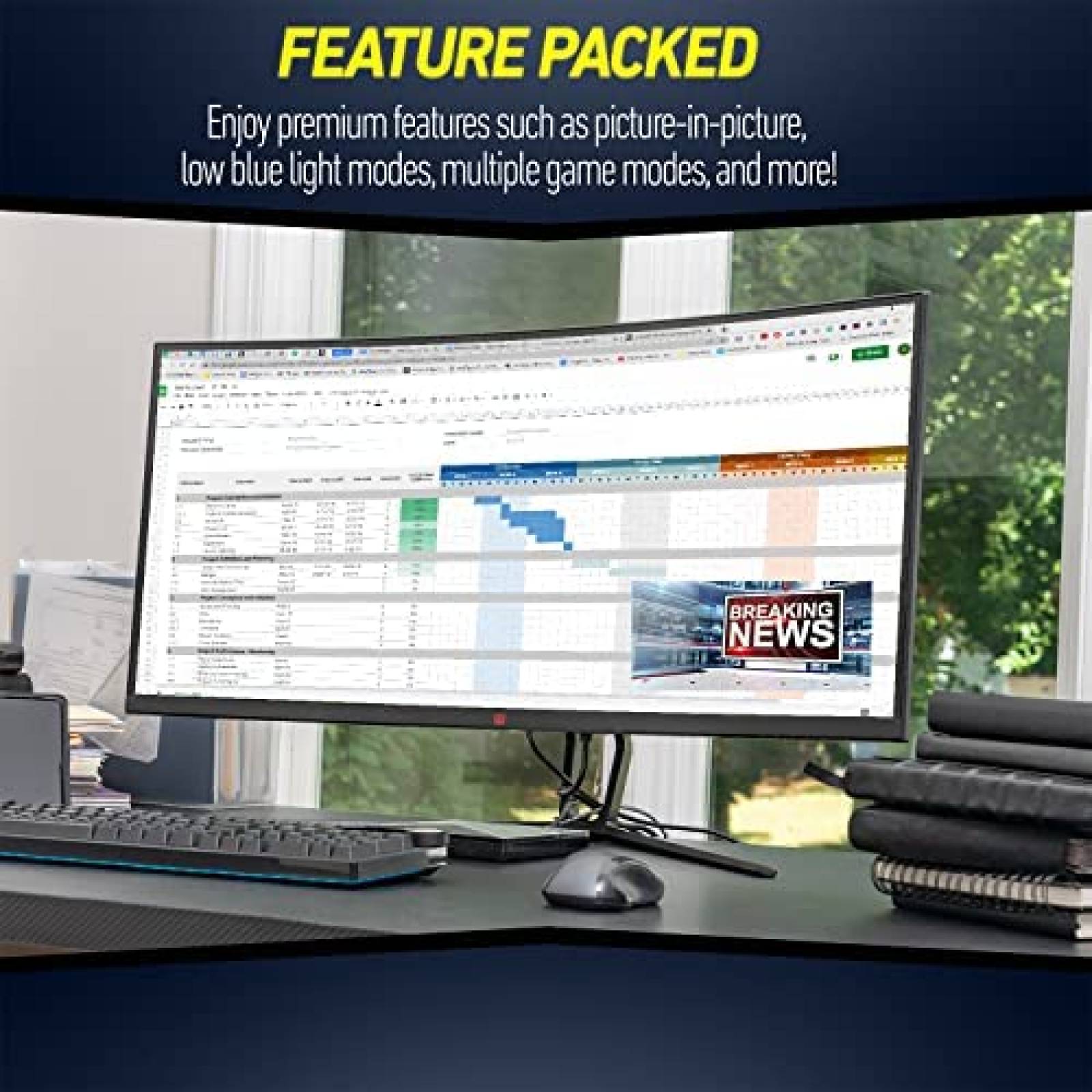 Monitor Gamer Curvo Deco Gear 35'' 3440x1440 120Hz 1ms