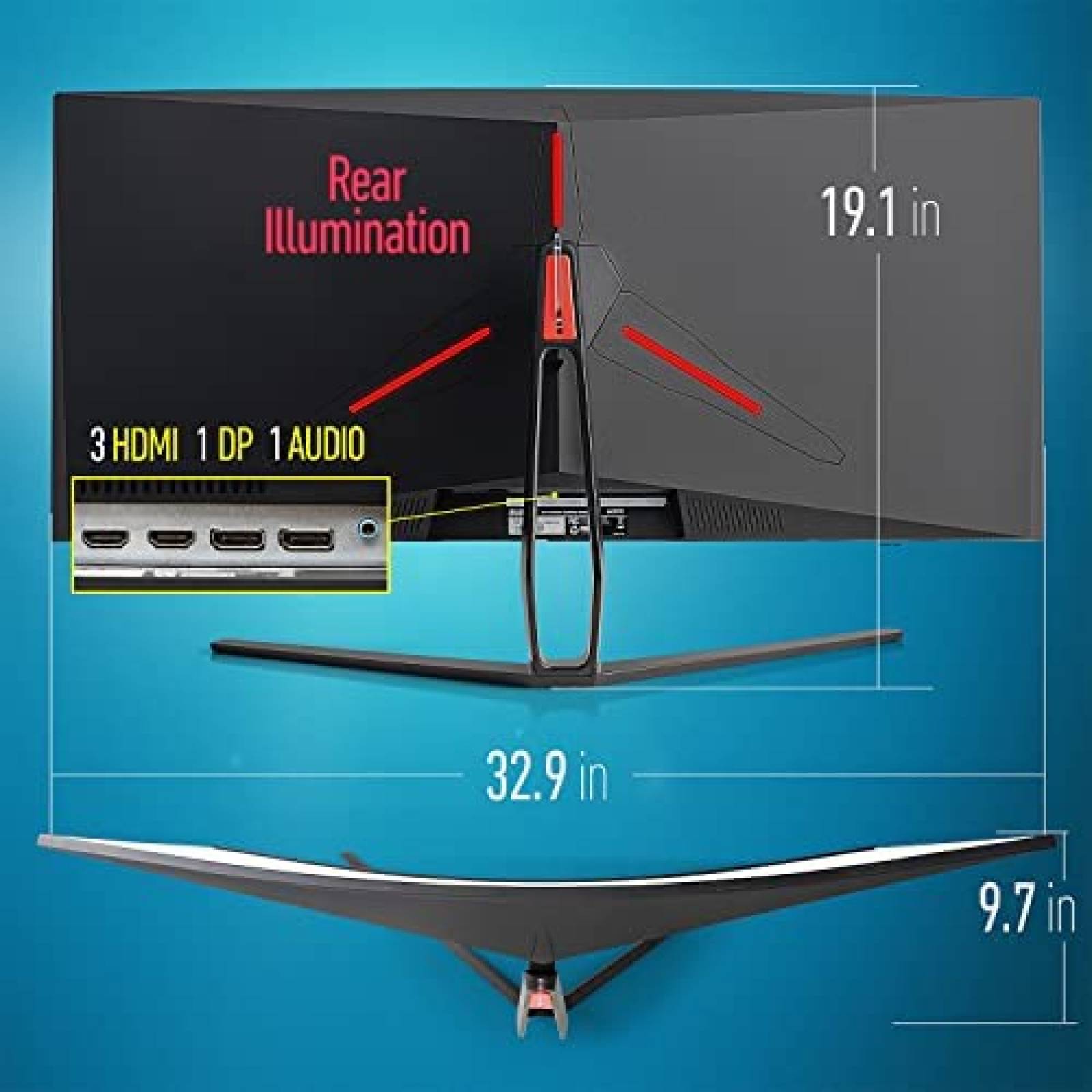 Monitor Gamer Curvo Deco Gear 35'' 3440x1440 120Hz 1ms