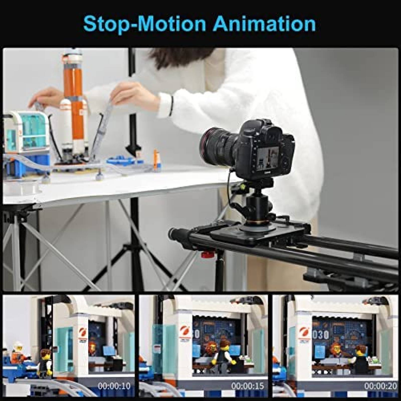 Camara Slider Motorizado GVM Great Video Maker 31'' 360