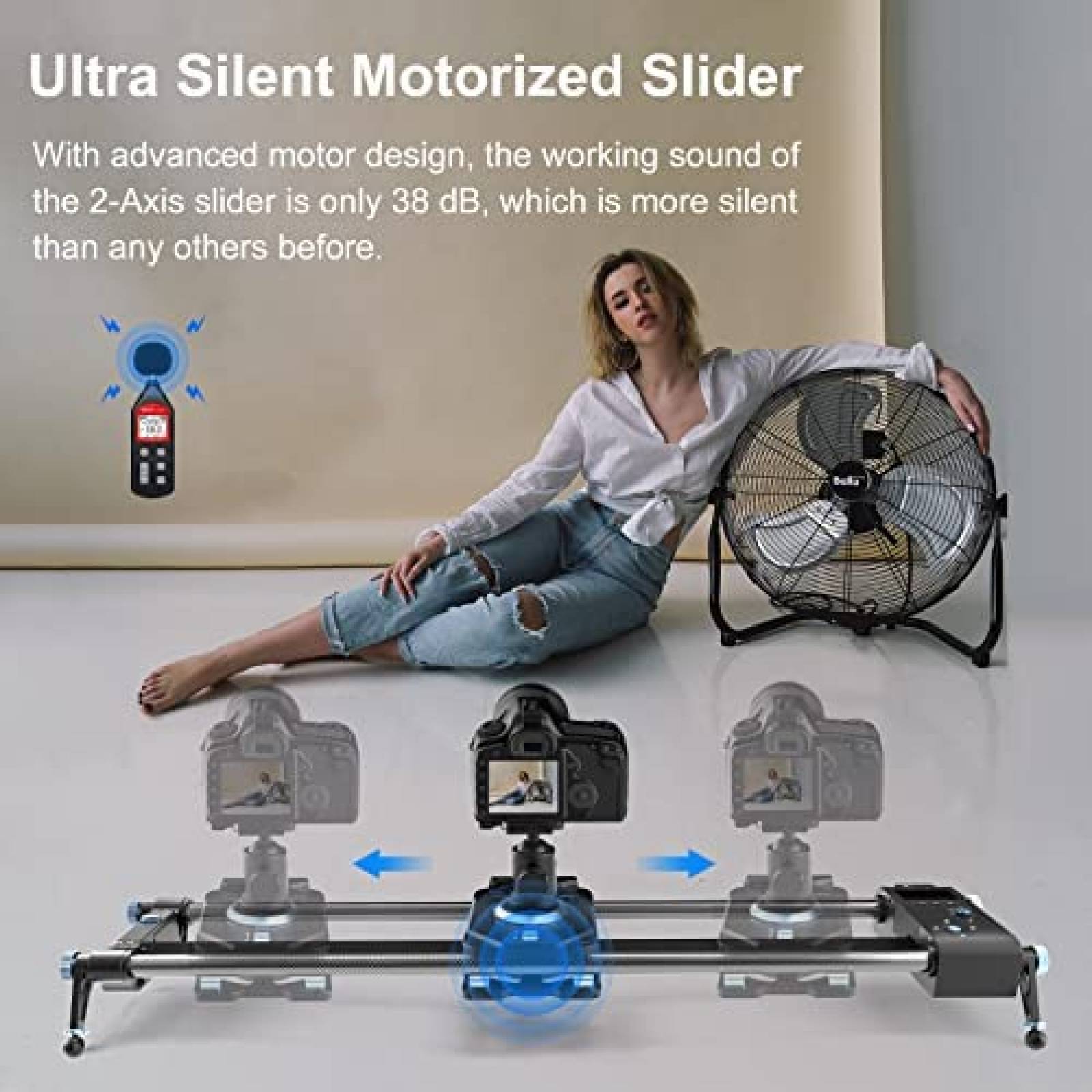Camara Slider Motorizado GVM Great Video Maker 31'' 360