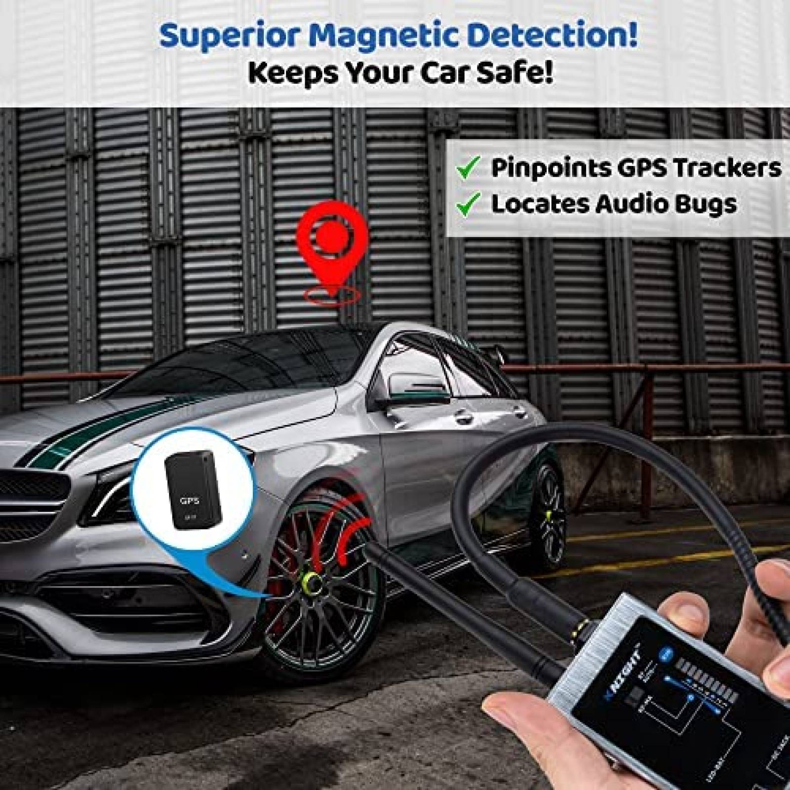Detector De Dispositivos Ocultos KNIGHT Camara Oculta -Gris