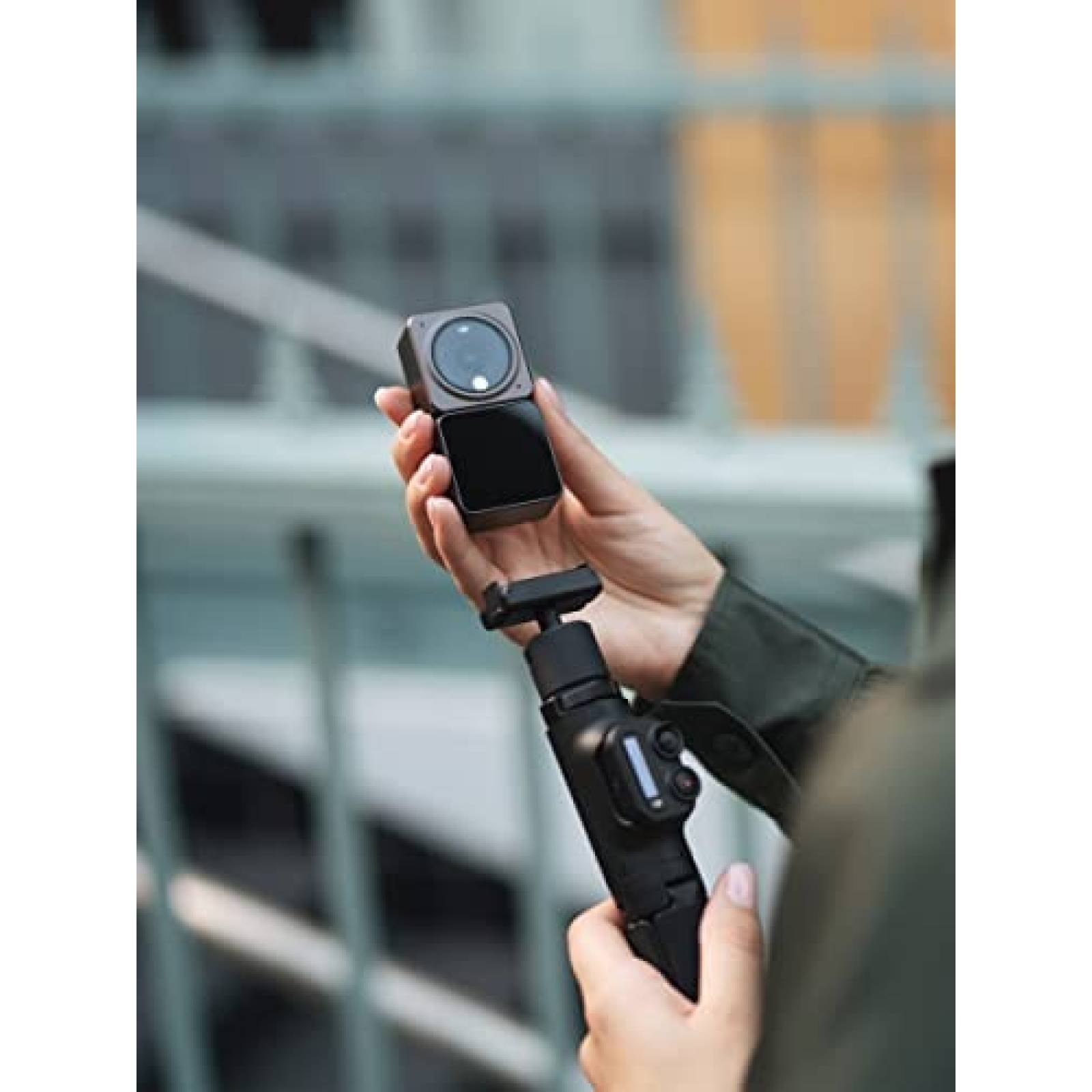 Kit Camara Accion DJI Action 2 Case Magnetico + Stick -Gris