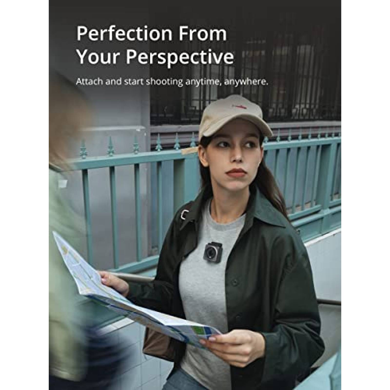 Kit Camara Accion DJI Action 2 Case Magnetico + Stick -Gris