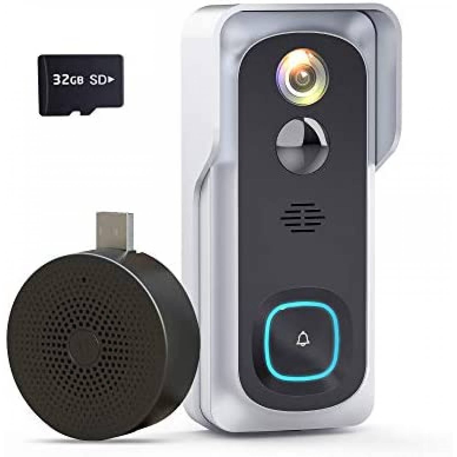 Timbre con Camara Geekee GK-120 Inalambrico para Exterior