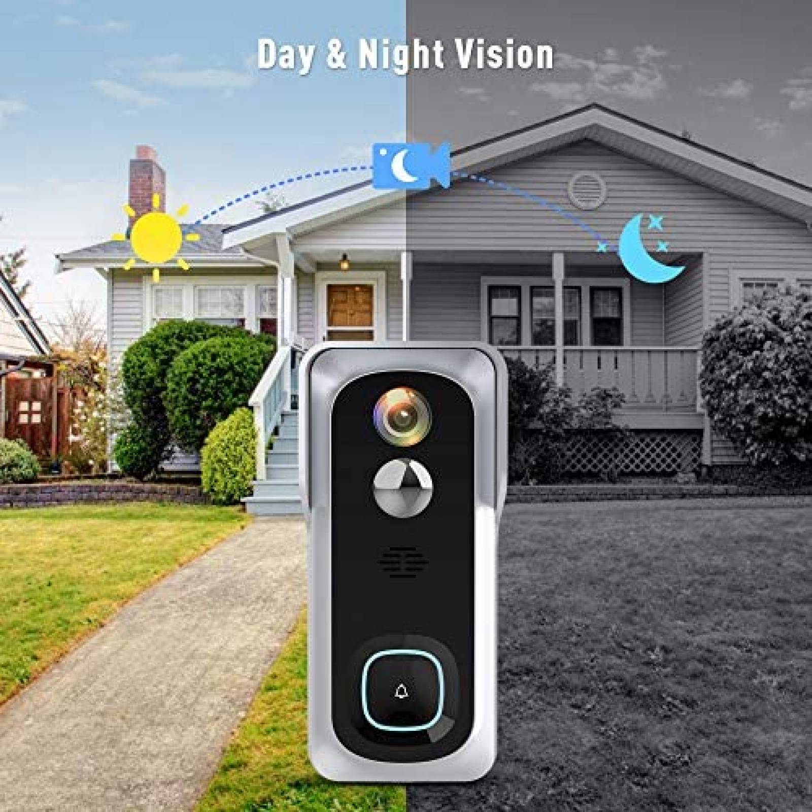 Timbre con Camara Geekee GK-120 Inalambrico para Exterior