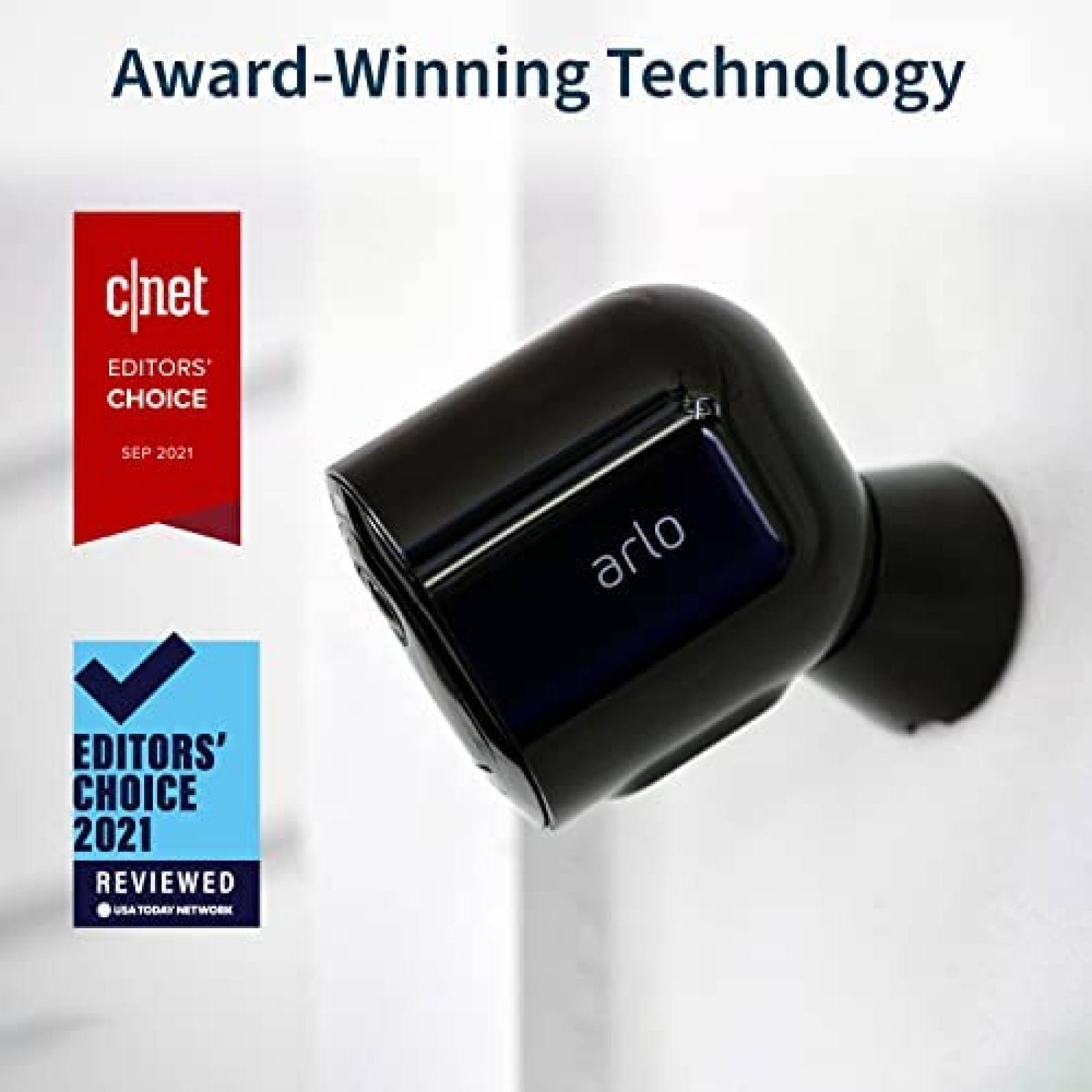 Camara Seguridad Arlo Pro 4 WiFi Vision Nocturna 2 Pz -Negro