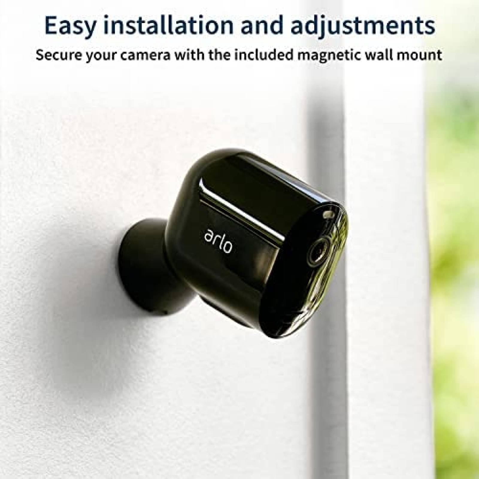 Camara Seguridad Arlo Pro 4 WiFi Vision Nocturna 2 Pz -Negro