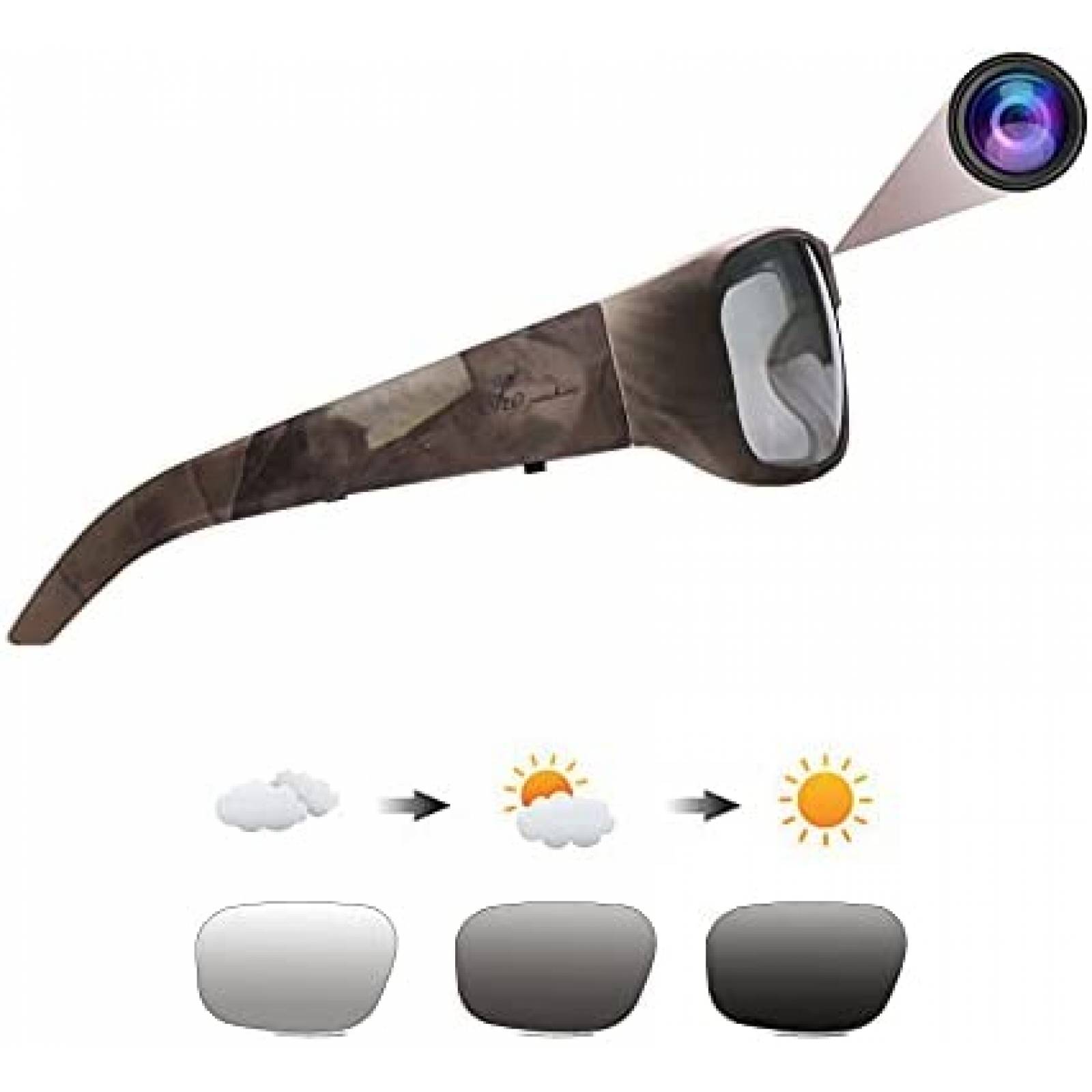 Lentes Video OhO 4k Pro 128GB Deportes Camara H.265 -Camo