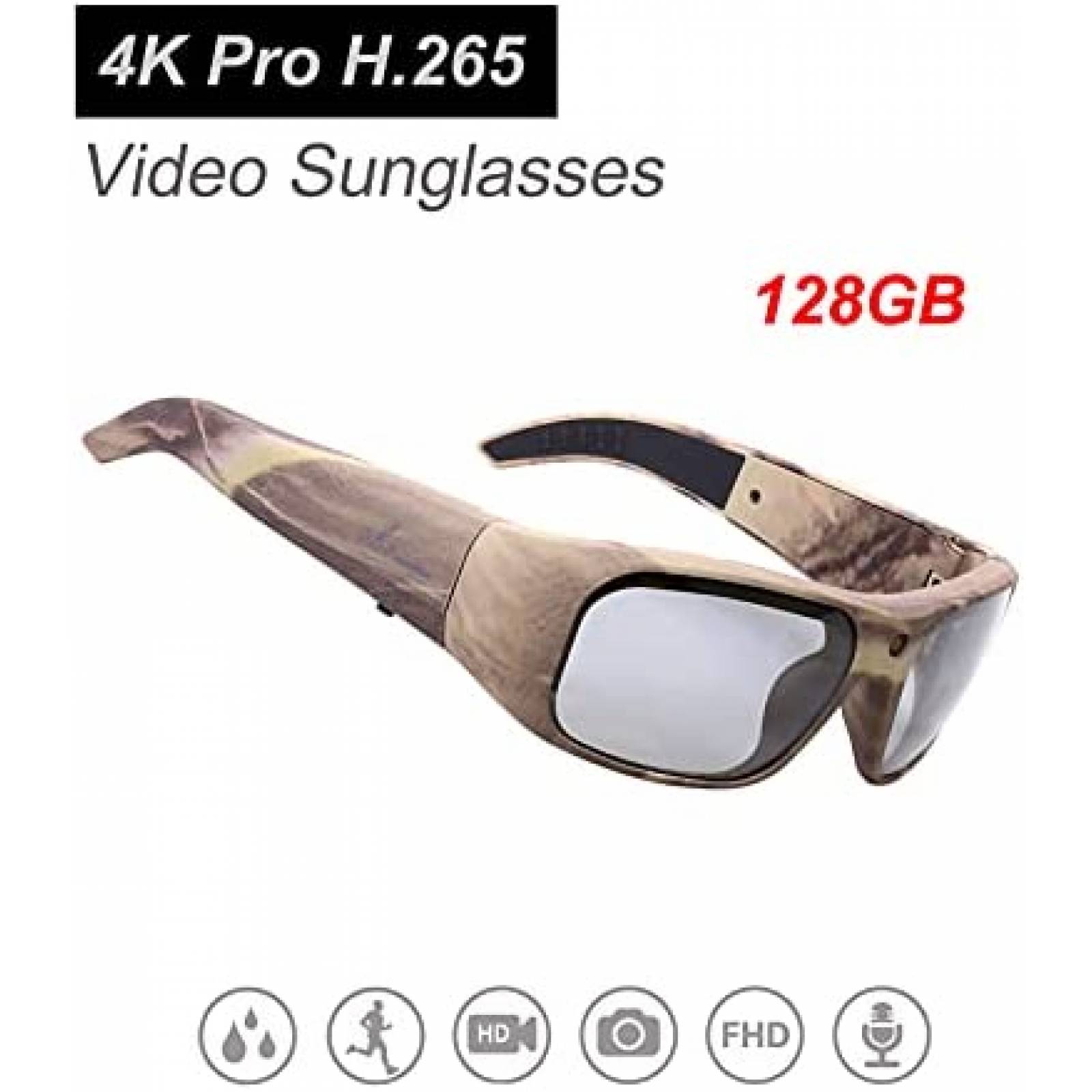 Lentes Video OhO 4k Pro 128GB Deportes Camara H.265 -Camo