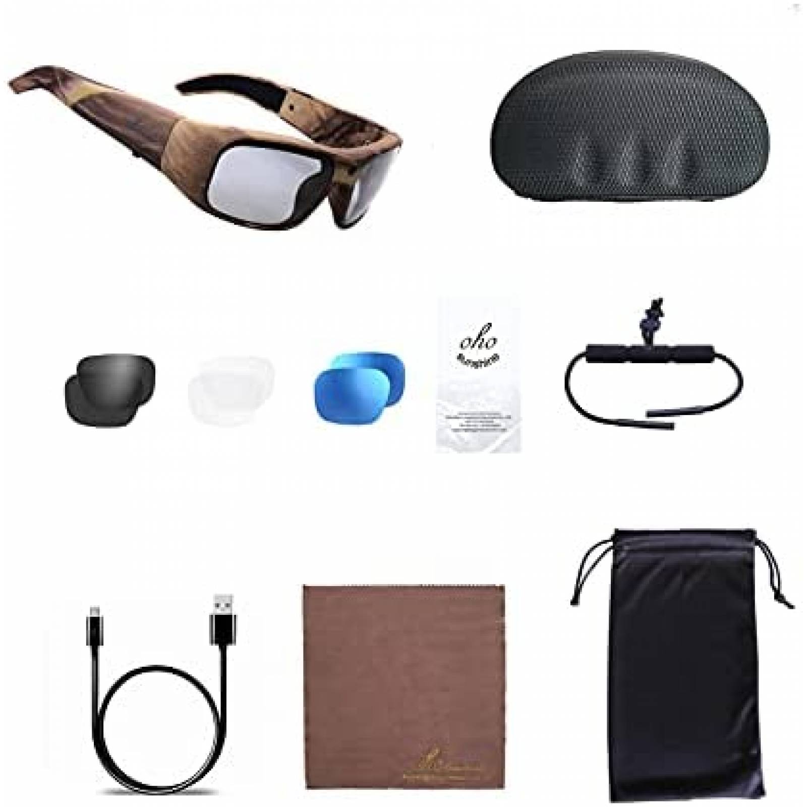 Lentes Video OhO 4k Pro 128GB Deportes Camara H.265 -Camo