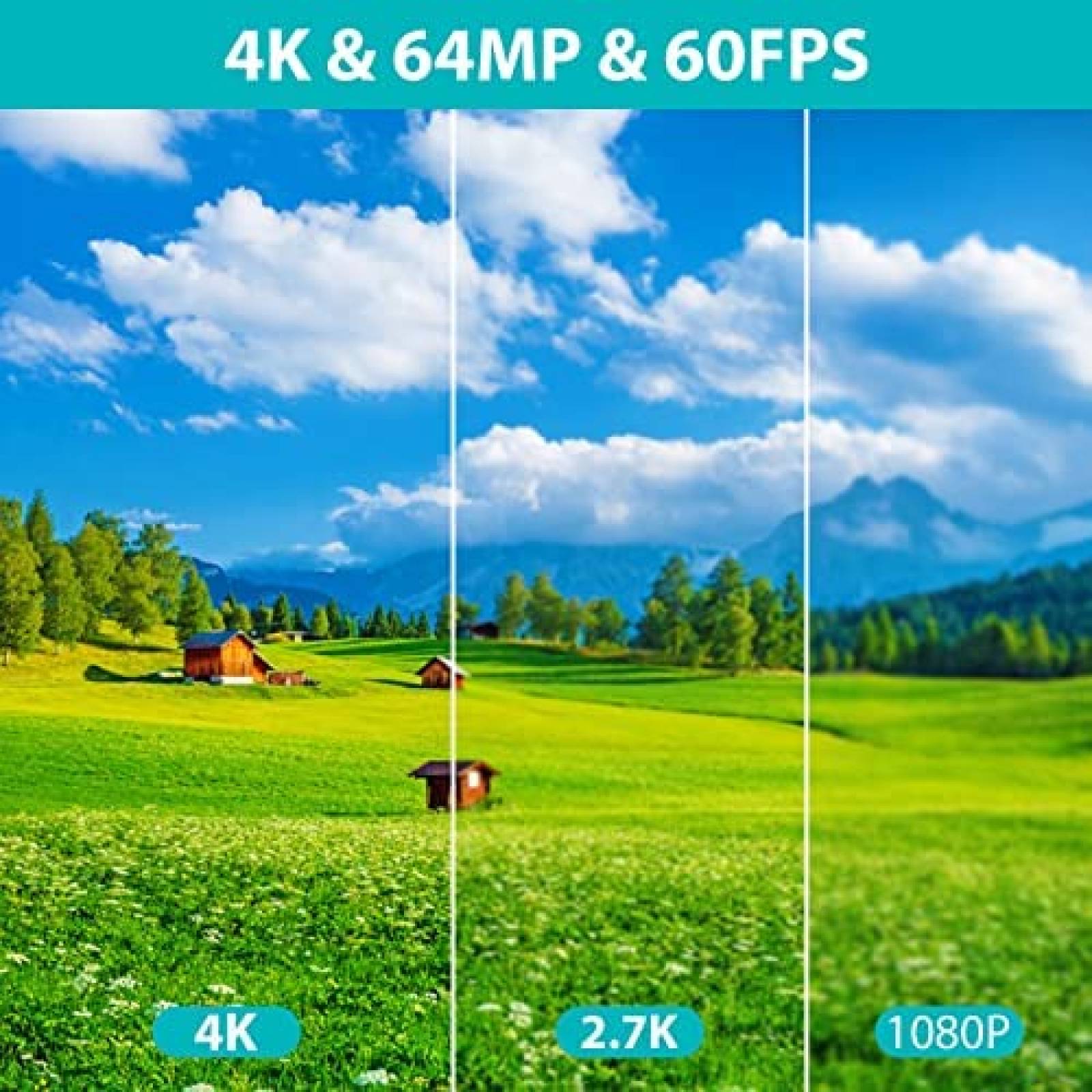 Videocamara 4K XIYXIN 64MP Stream Touch Screen App Control