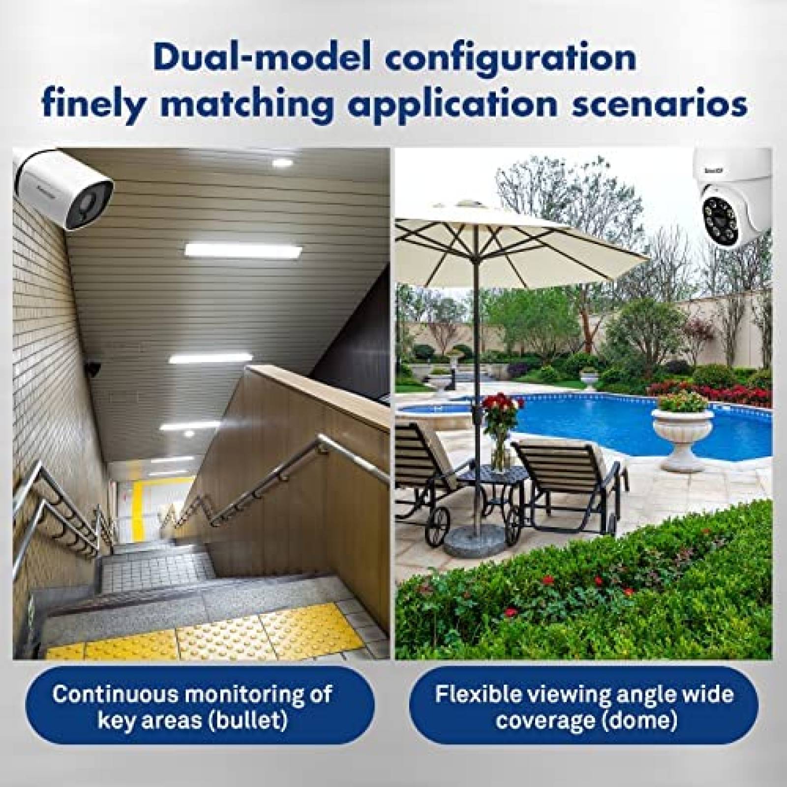 Kit Camara Seguridad SmartSF 4 Camaras 3 MP 8 Canales 1TB