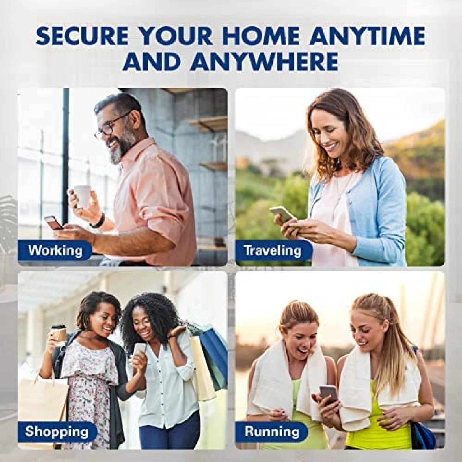 Kit Camara Seguridad SmartSF 4 Camaras 3 MP 8 Canales 1TB