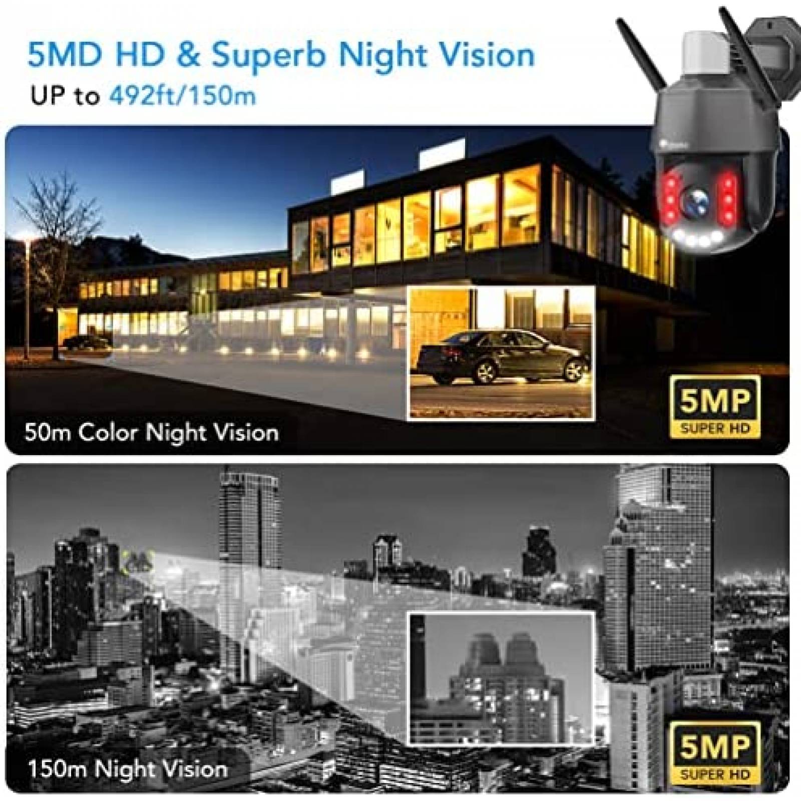 Camara de Seguridad Ctronics Zoom optico 30x 5MP IP66 -Gris