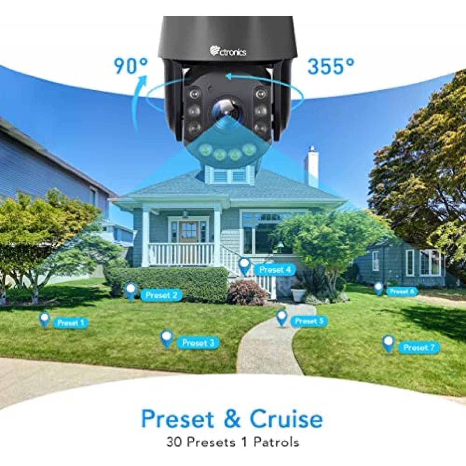 Camara de Seguridad Ctronics Zoom optico 30x 5MP IP66 -Gris