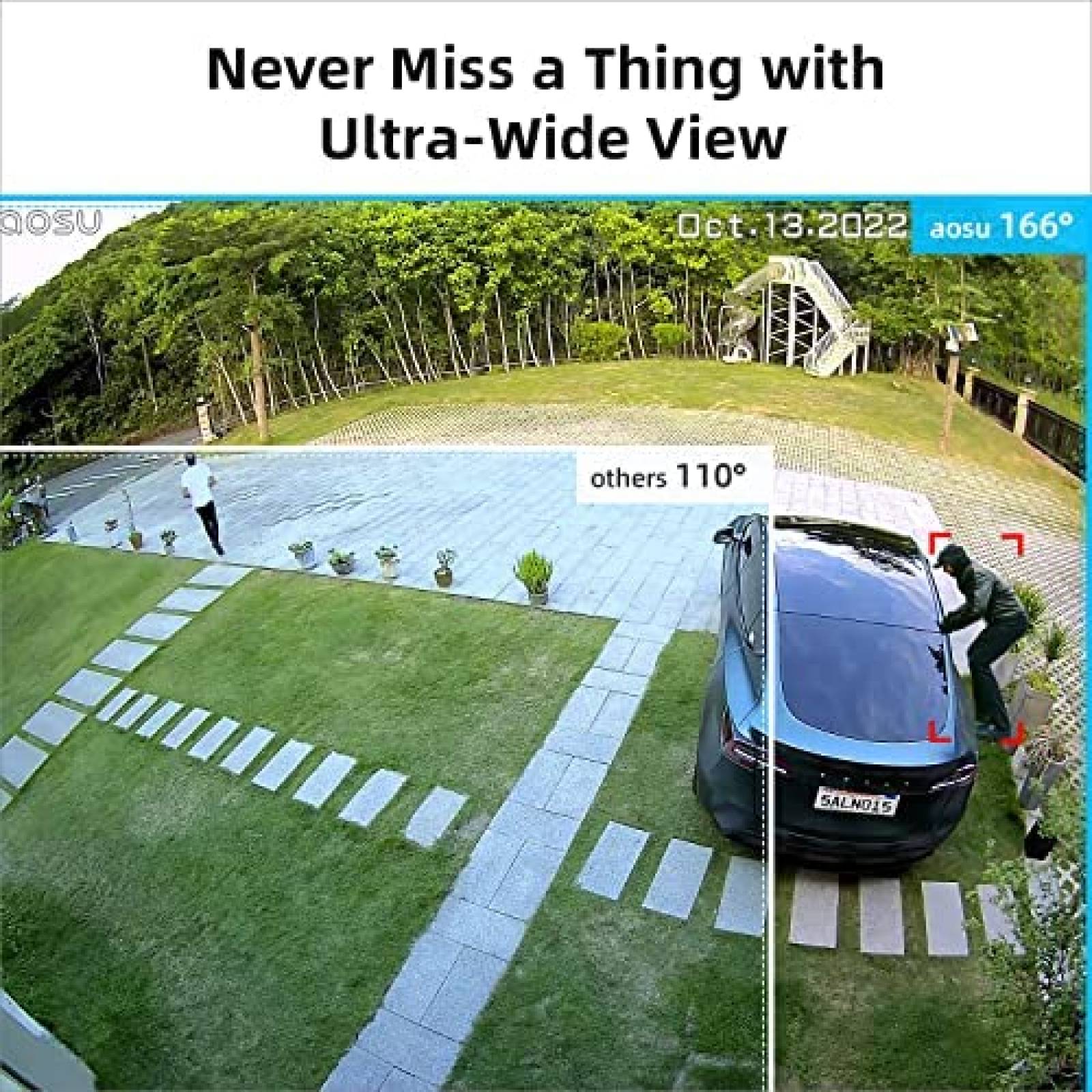 Sistema de Vigilancia AOSU con 2 Camaras Exterior -Paquete
