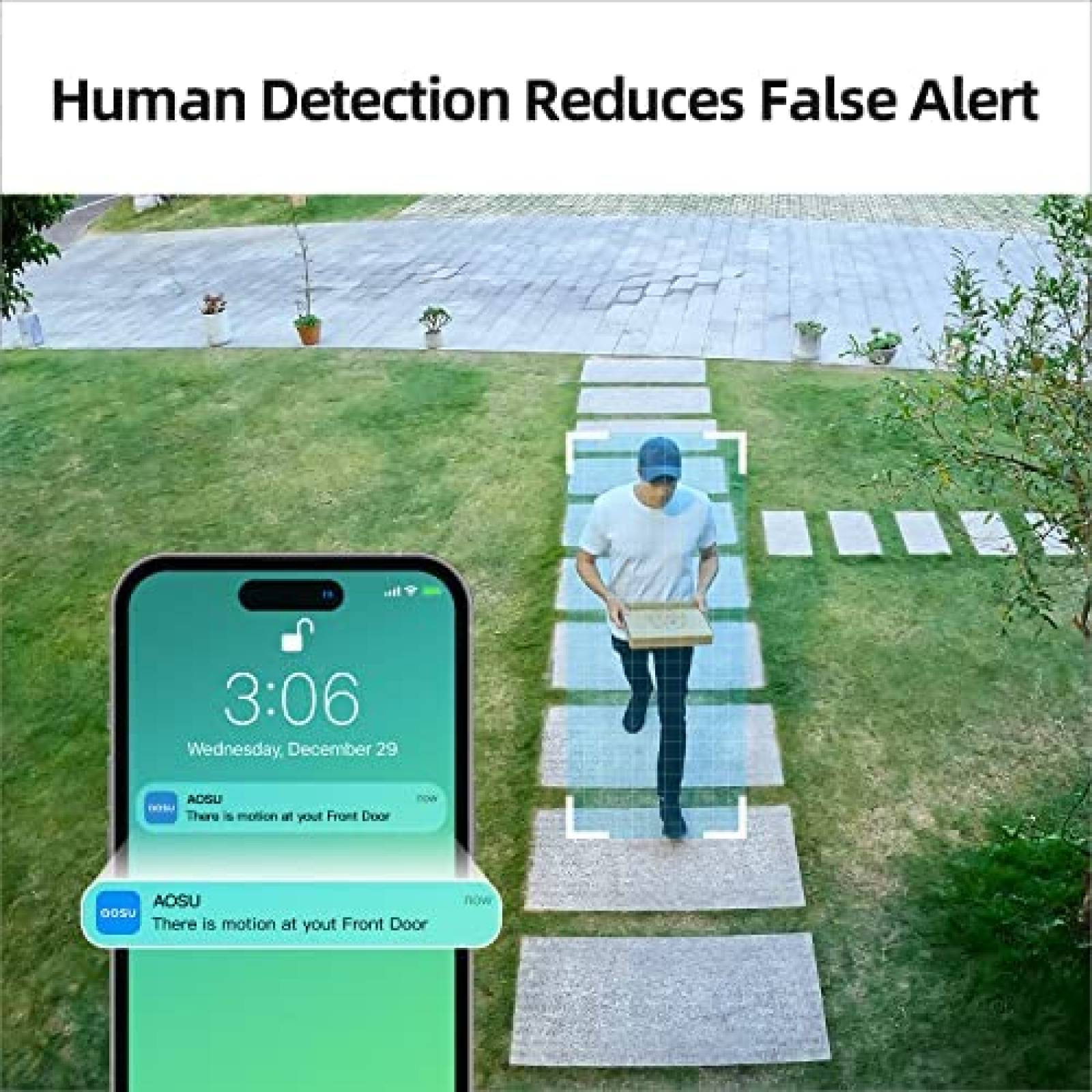 Sistema de Vigilancia AOSU con 2 Camaras Exterior -Paquete