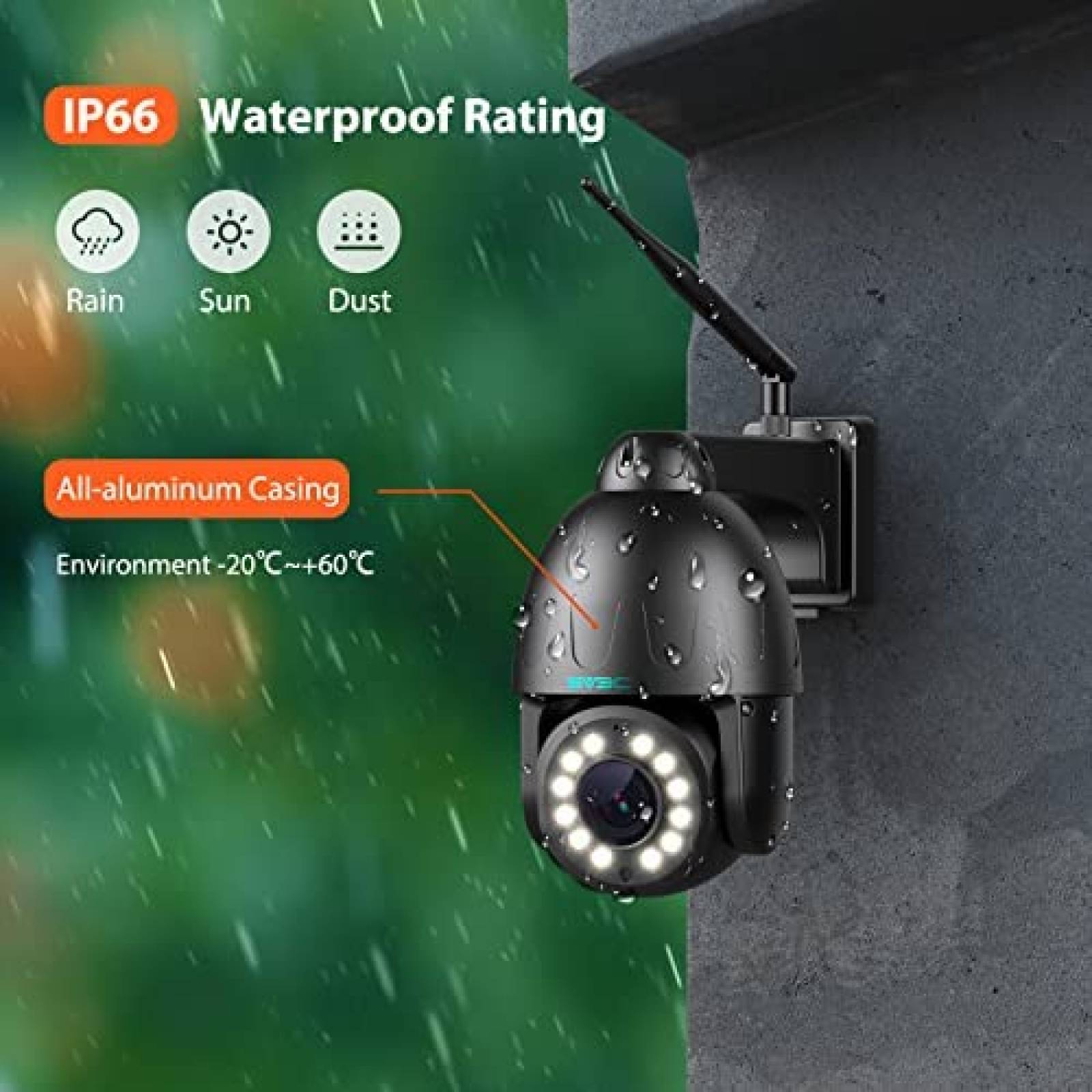 Camara de Seguridad SV3C C12 15X Zoom 5MP PTZ IP Exterior -N