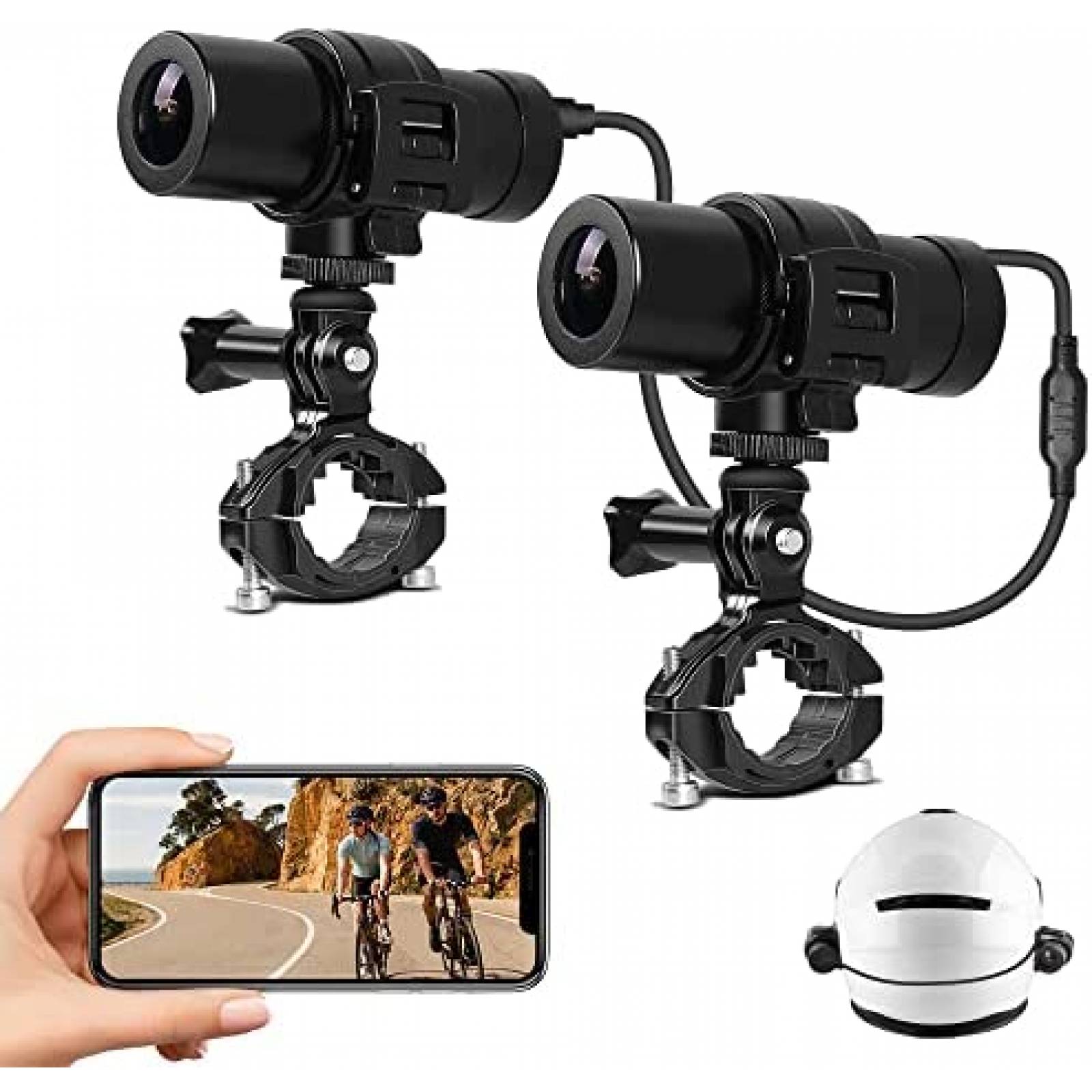 Camara para Casco de Motocicleta VSYSTO D5M 1080P IP67 -Neg