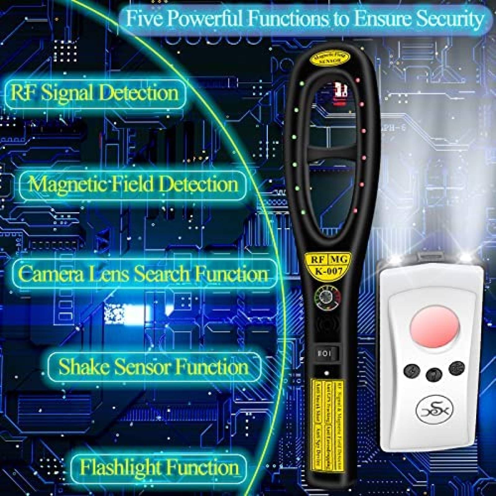 Detector de Camara Oculta Kaxyuya Radio Frecuencia RF Espias